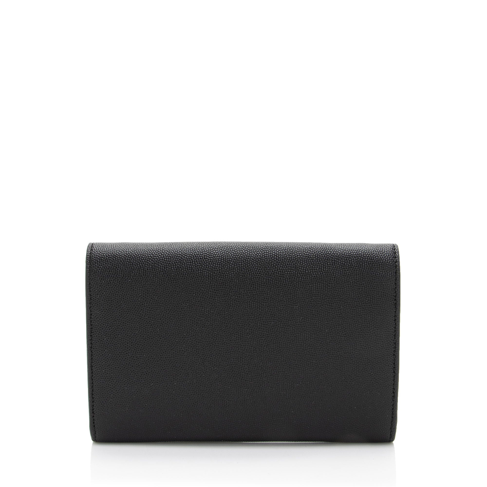 Saint Laurent Grain De Poudre Monogram Uptown Chain Wallet