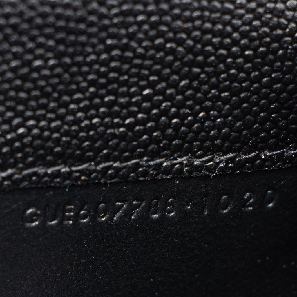 Saint Laurent Grain De Poudre Monogram Uptown Chain Wallet