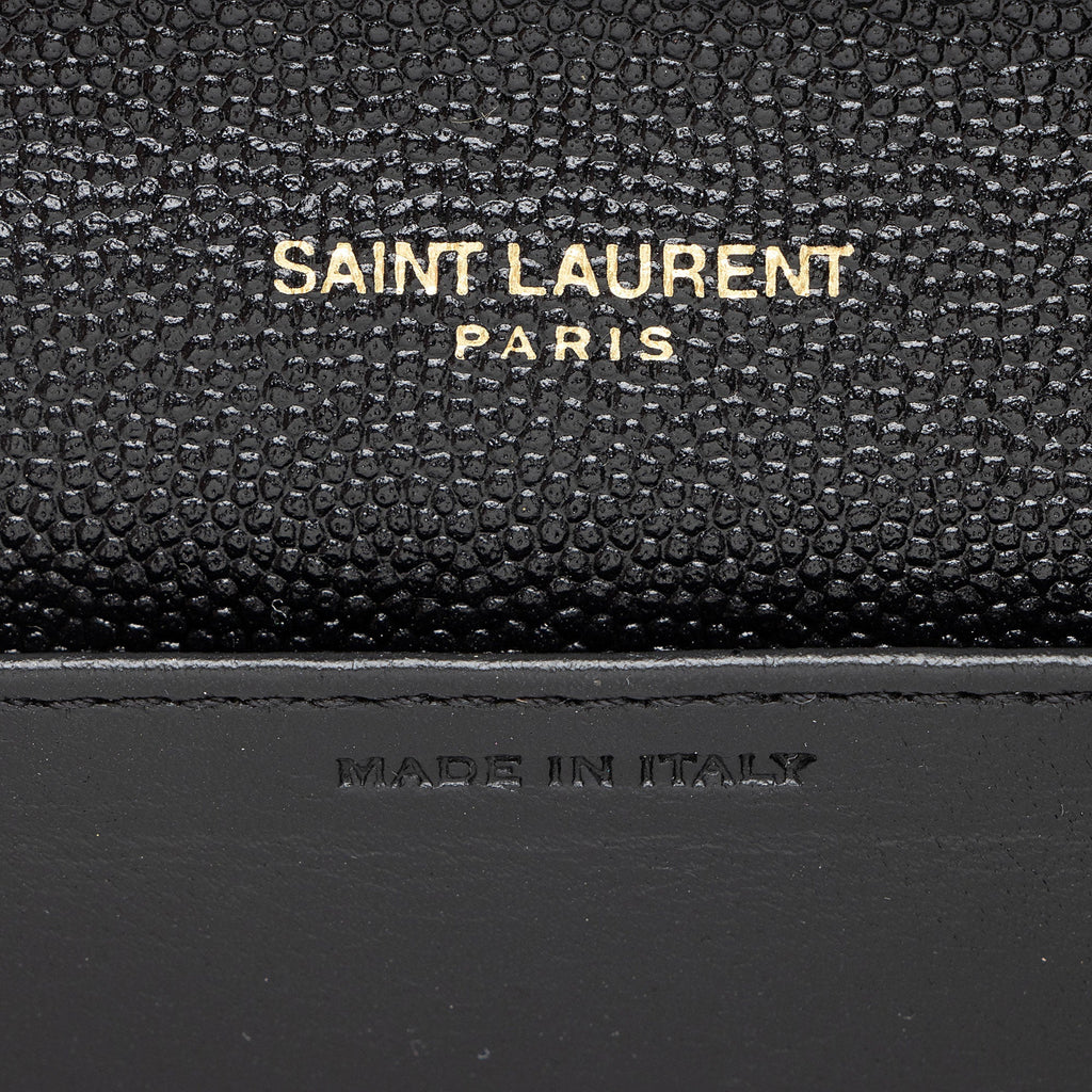 Saint Laurent Grain De Poudre Monogram Uptown Chain Wallet