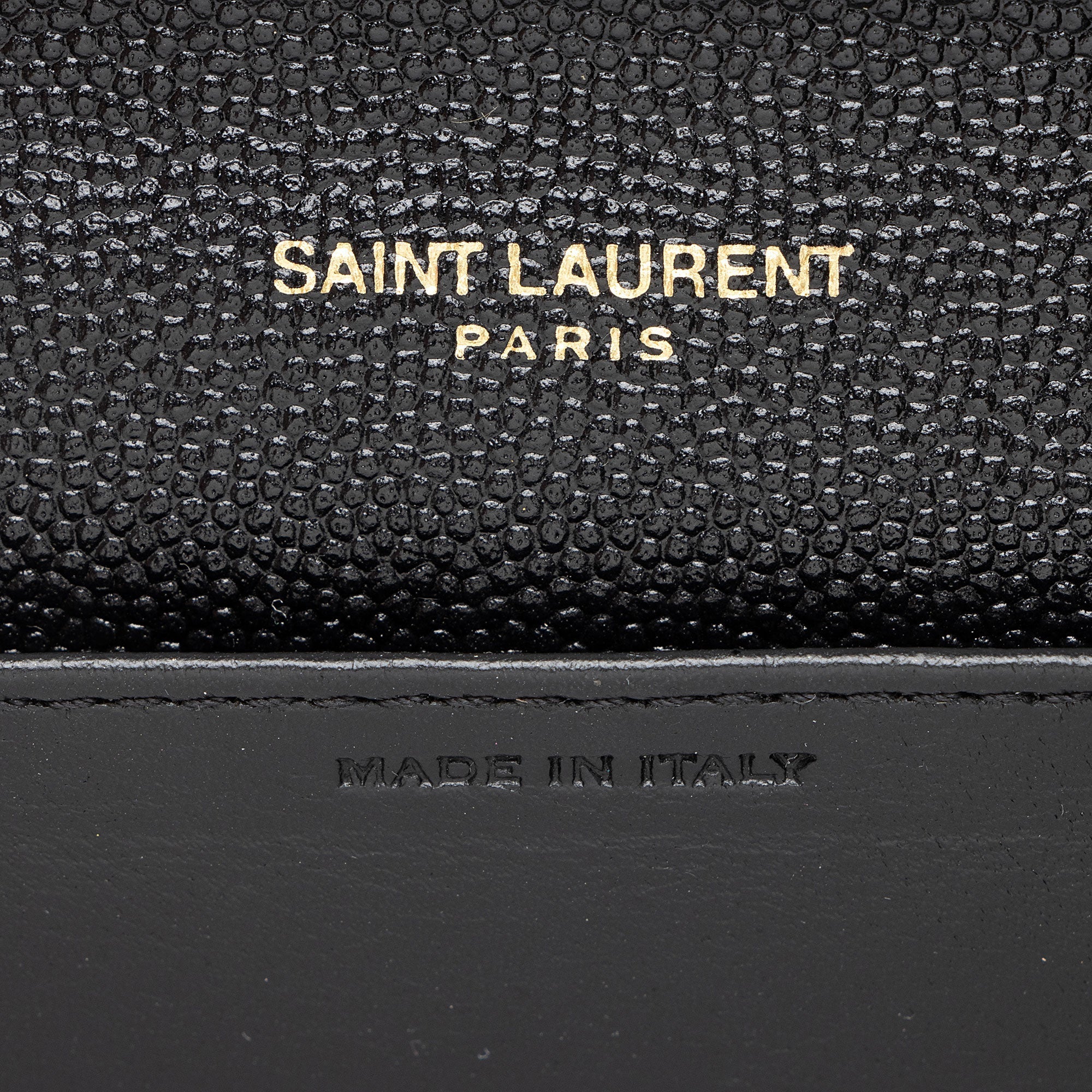 Saint Laurent Grain De Poudre Monogram Uptown Chain Wallet