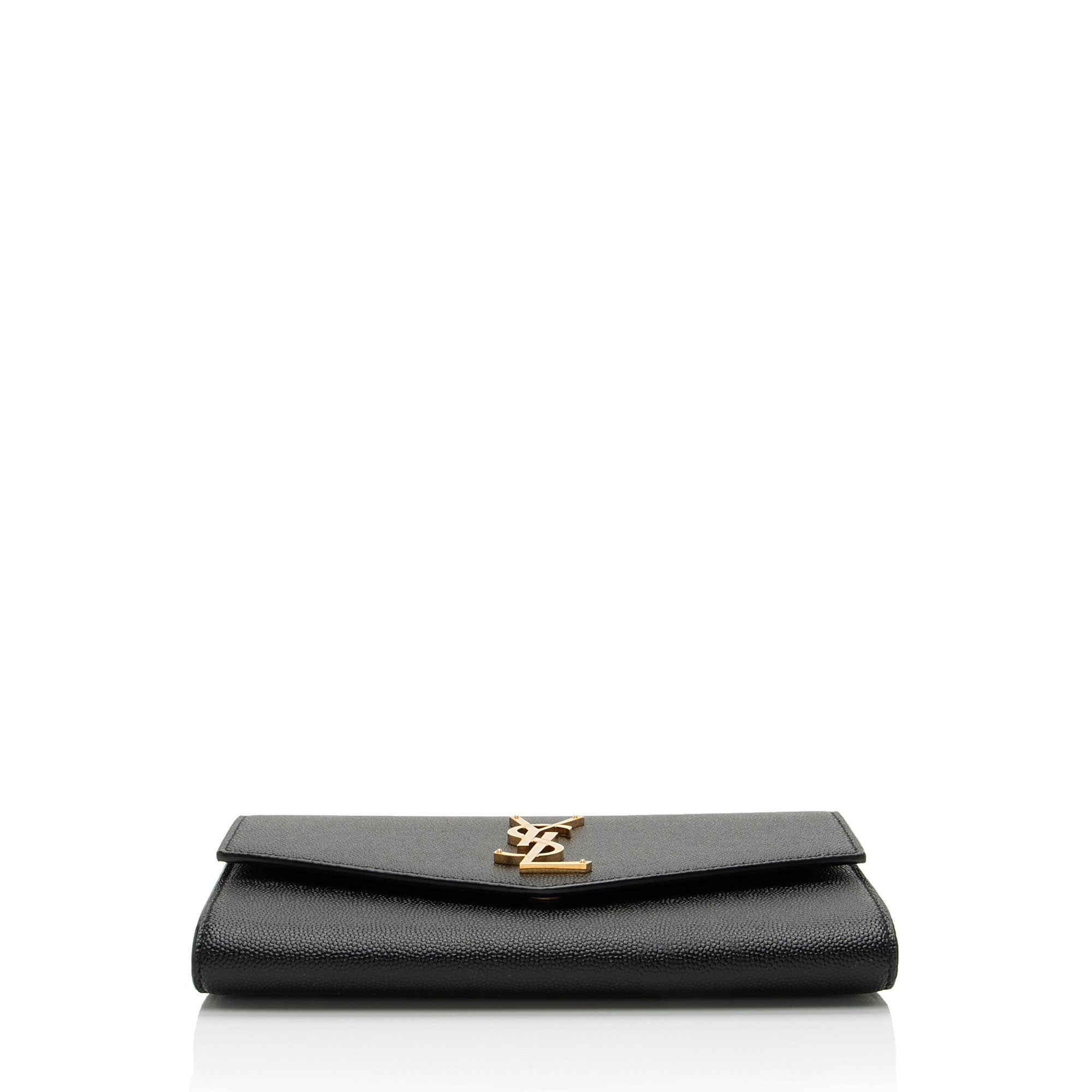 Saint Laurent Grain De Poudre Monogram Uptown Chain Wallet