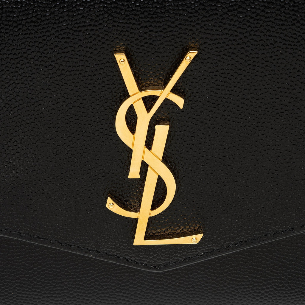 Saint Laurent Grain De Poudre Monogram Uptown Chain Wallet