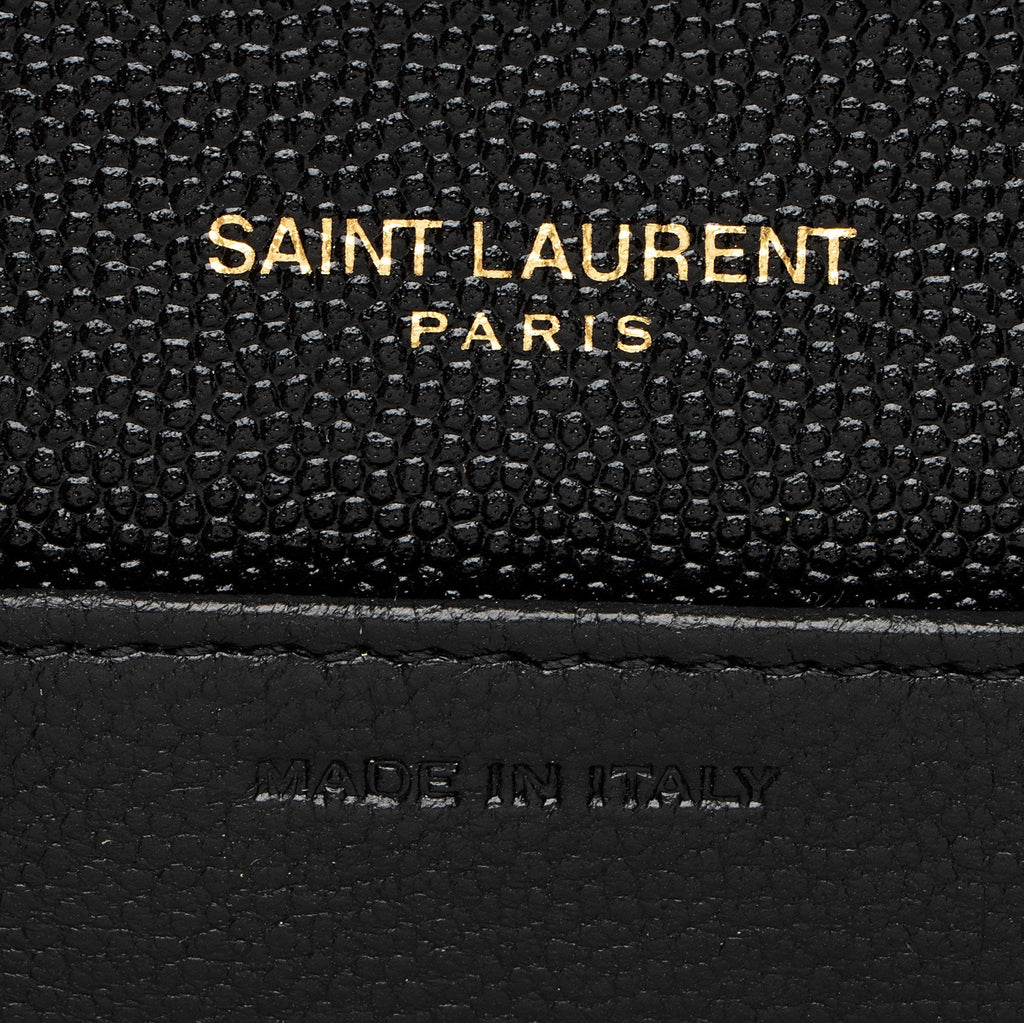 Saint Laurent Grain De Poudre Monogram Uptown Chain Wallet