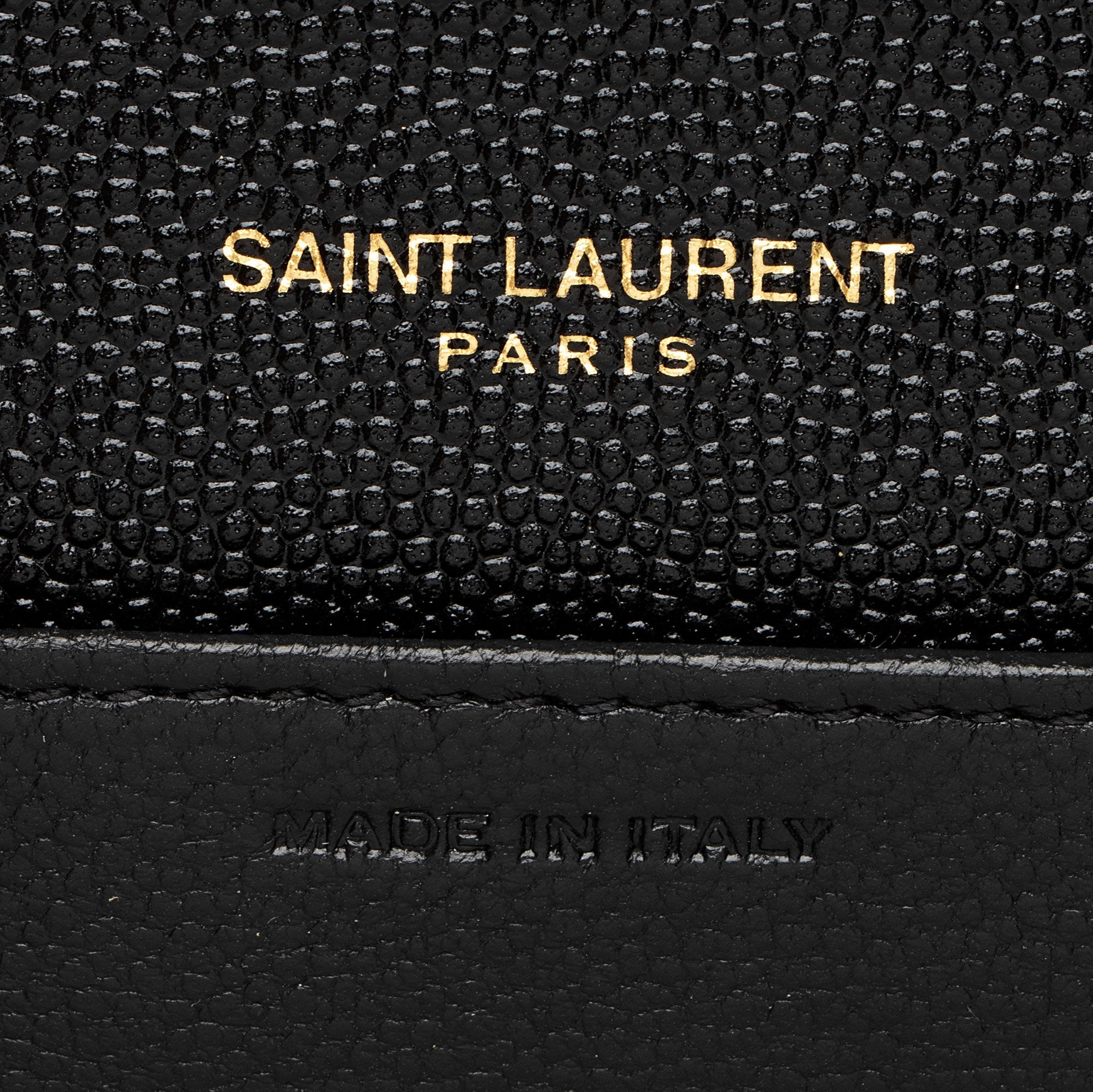 Saint Laurent Grain De Poudre Monogram Uptown Chain Wallet