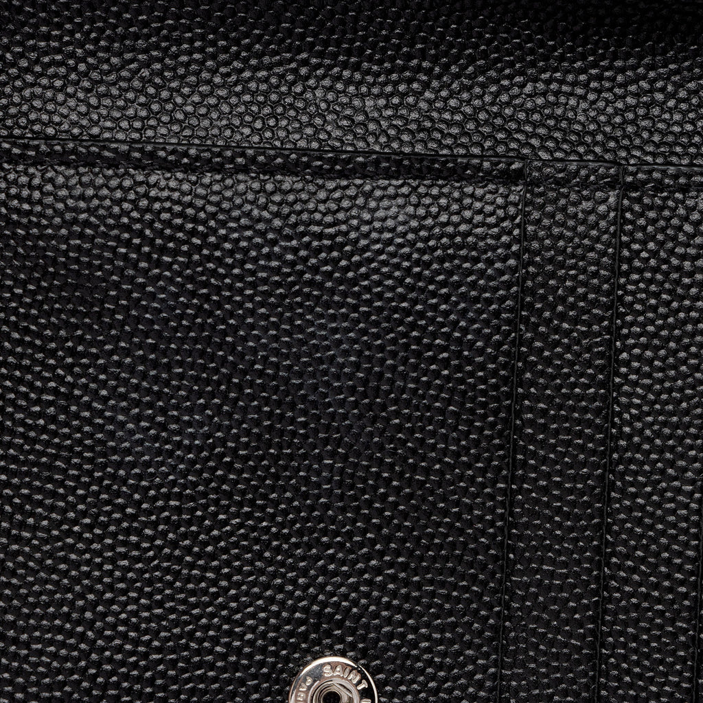 Saint Laurent Grain de Podure Zipped Monogram Wallet (SHF-we8vHe)