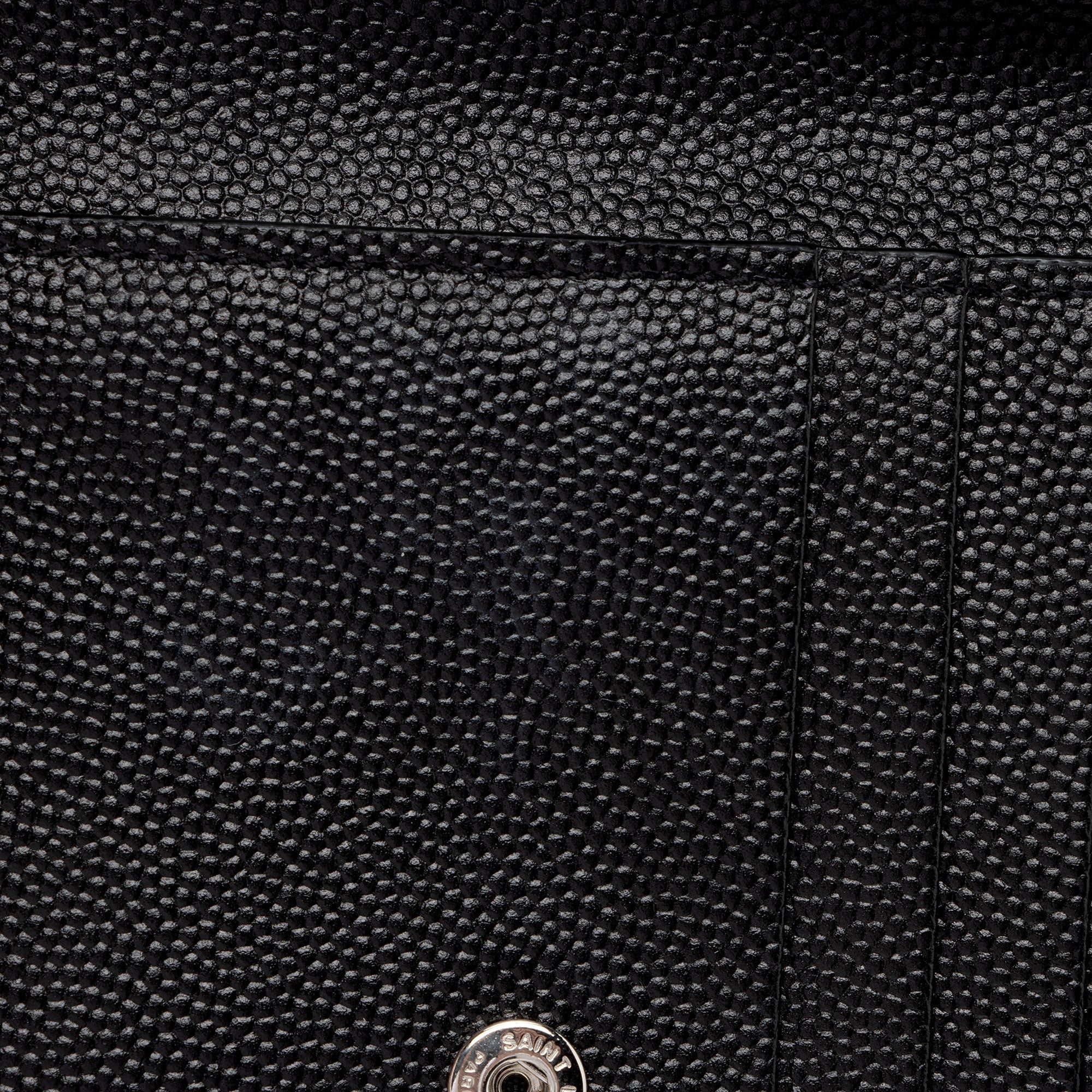 Saint Laurent Grain de Podure Zipped Monogram Wallet (SHF-we8vHe)