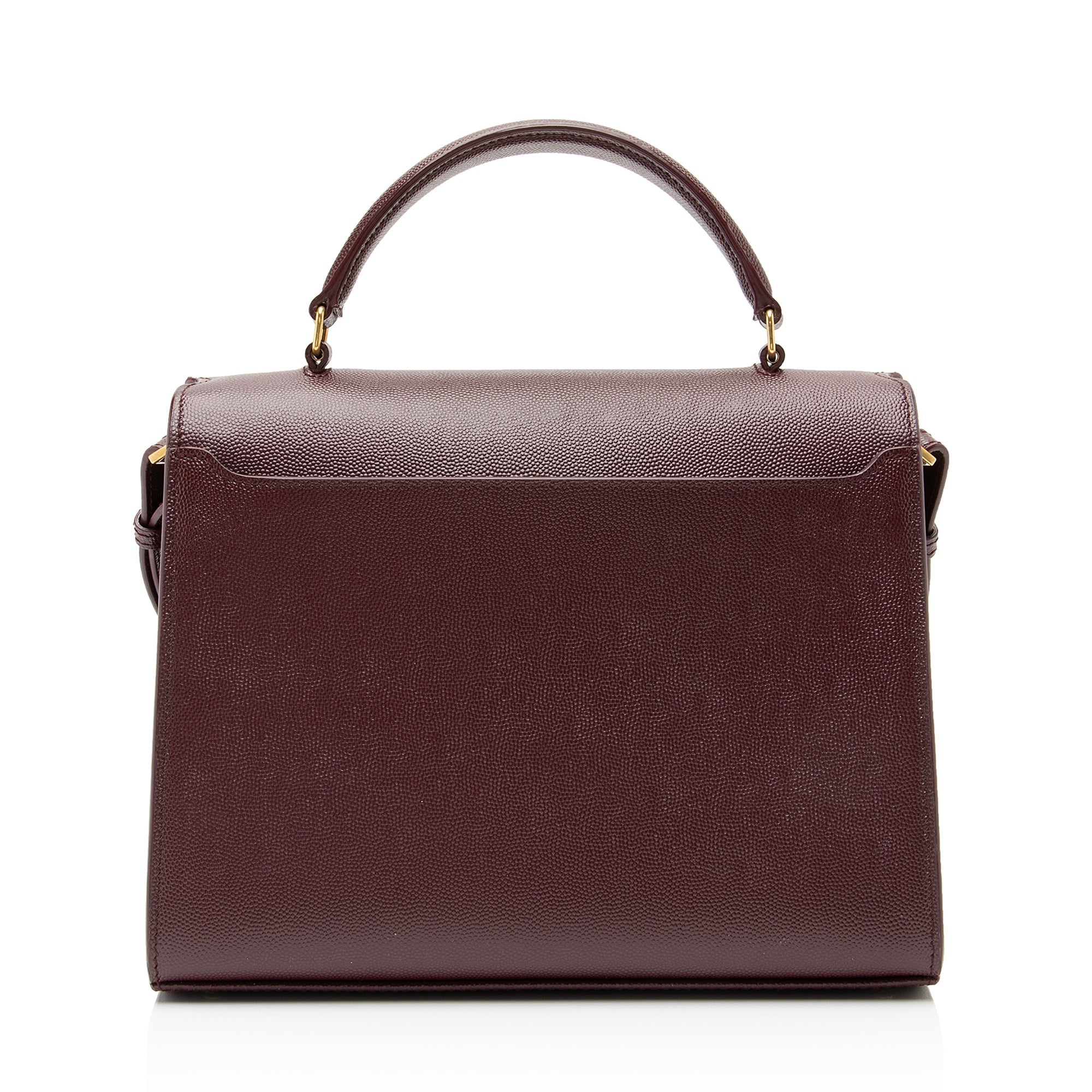 Saint Laurent Grain de Poudre Classic Monogram Cassandra Medium Top Handle Bag (SHF-thY3yI)