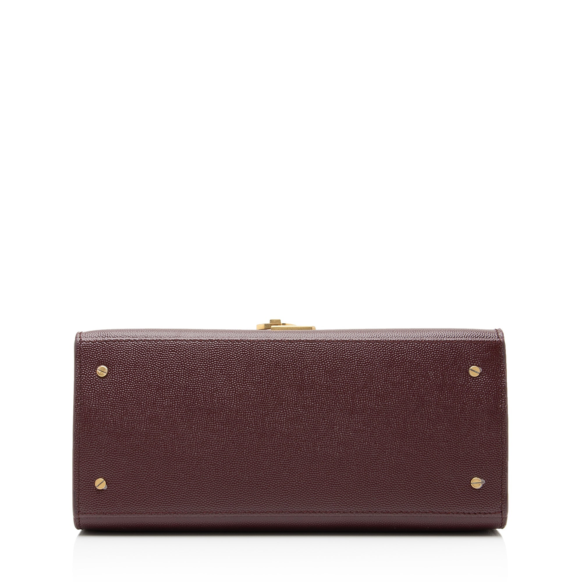 Saint Laurent Grain de Poudre Classic Monogram Cassandra Medium Top Handle Bag (SHF-thY3yI)