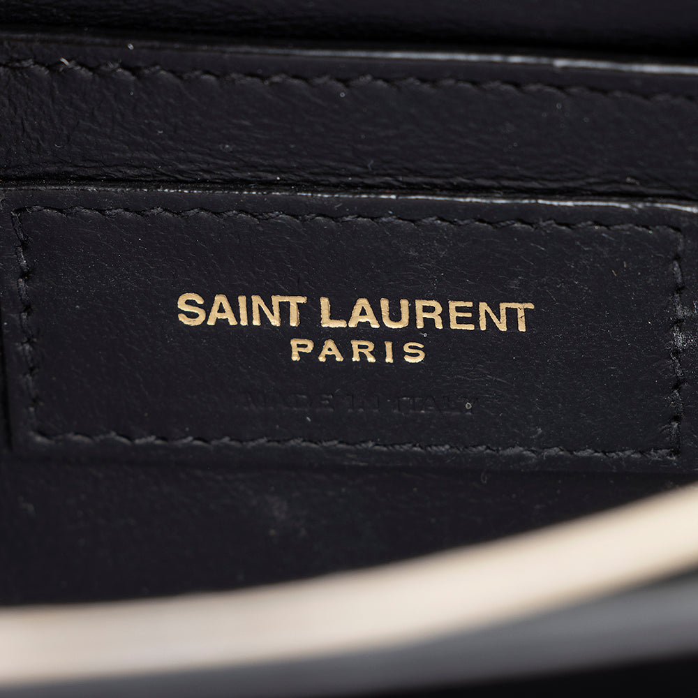 Saint Laurent Grain de Poudre Classic Monogram Cassandra Mini Top Handle Bag - FINAL SALE (SHF-21308)
