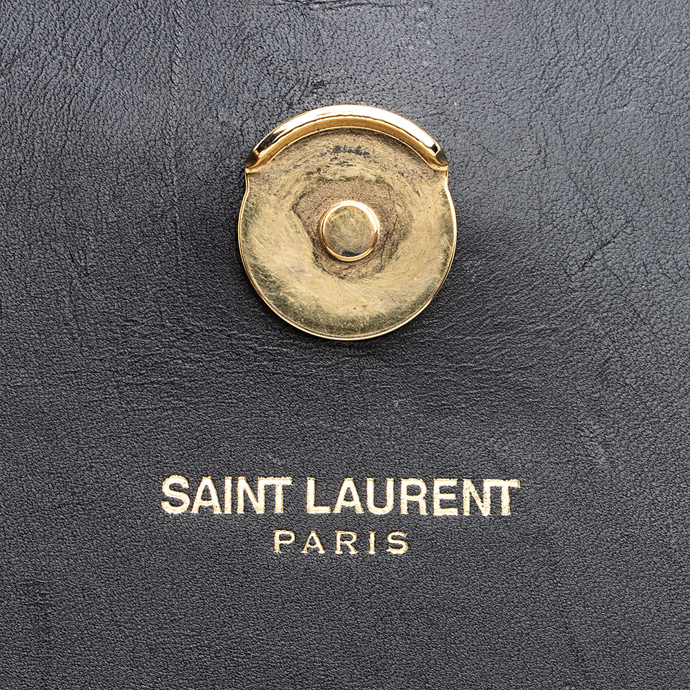 Saint Laurent Grain de Poudre Leather Monogram Kate Tassel Medium Shoulder Bag - FINAL SALE (SHF-18556)