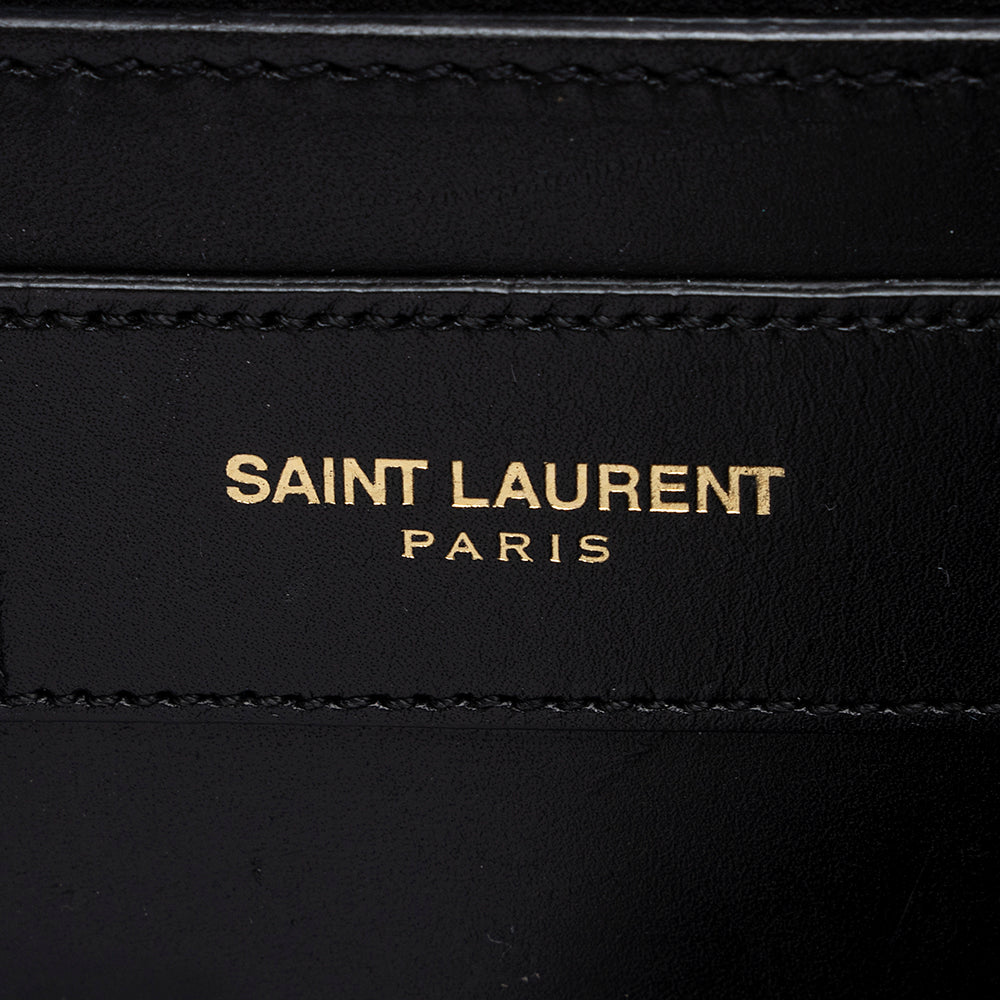 Saint Laurent Grain de Poudre Leather Monogram Kate Tassel Medium Shoulder Bag - FINAL SALE (SHF-18556)