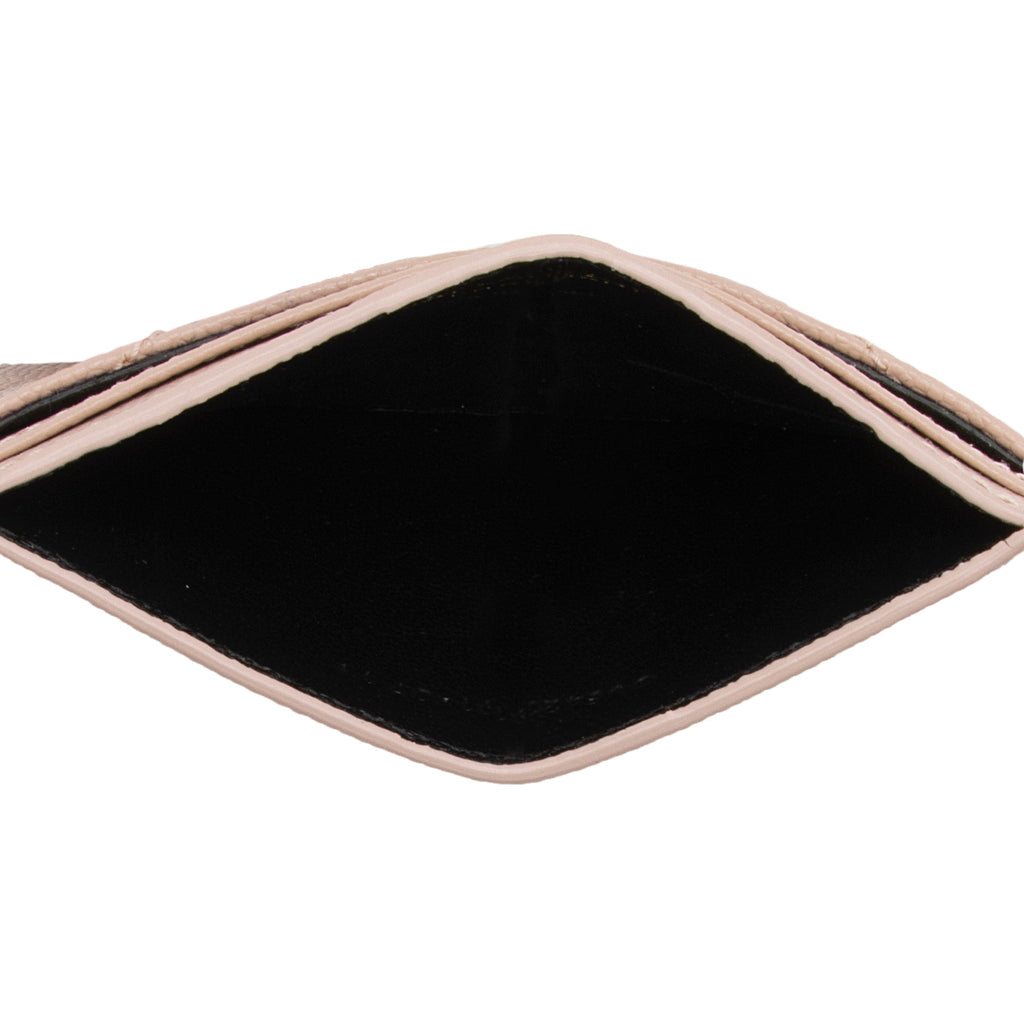 Saint Laurent Grain de Poudre Monogram Card Case (SHF-23547)