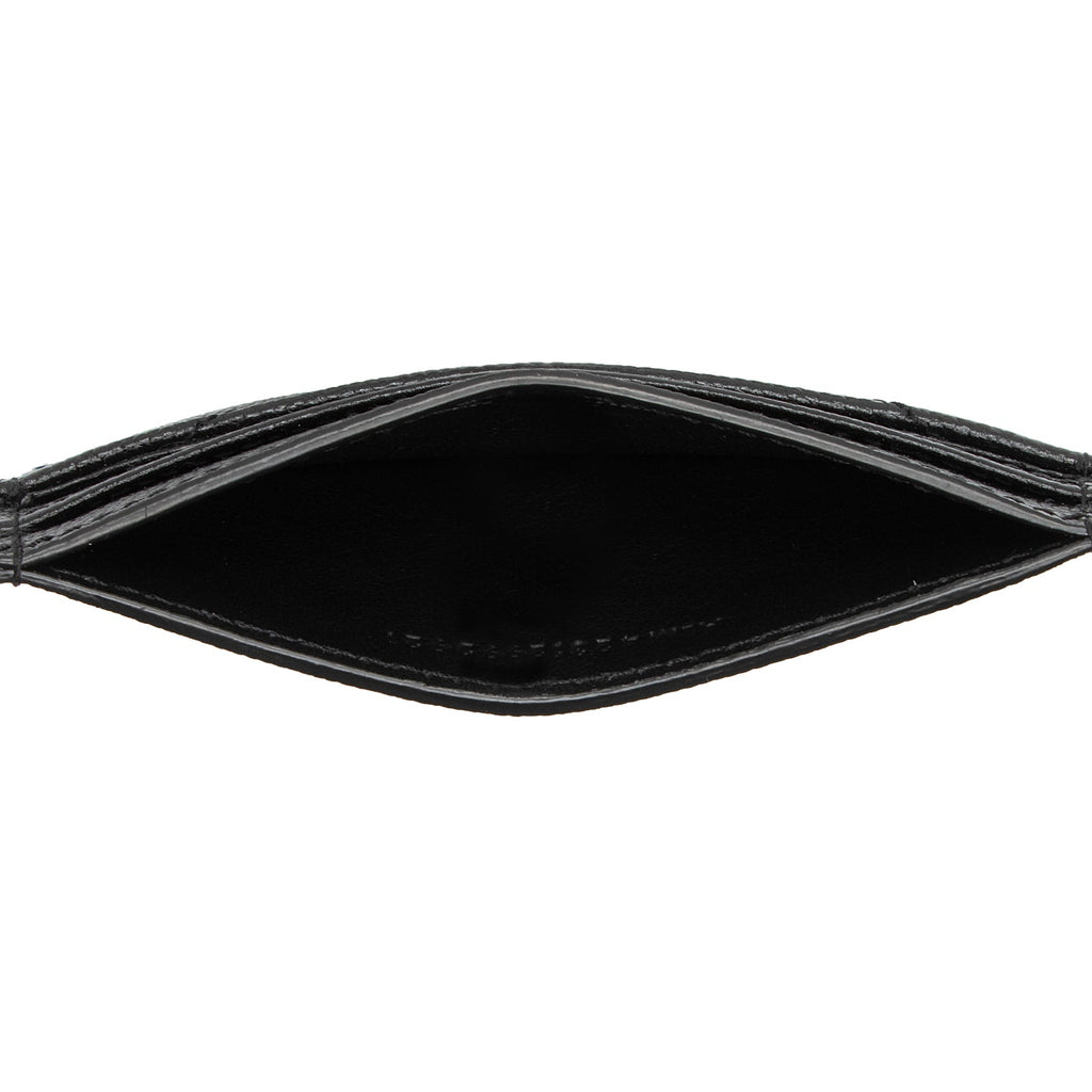 Saint Laurent Grain de Poudre Monogram Card Case (SHF-23687)