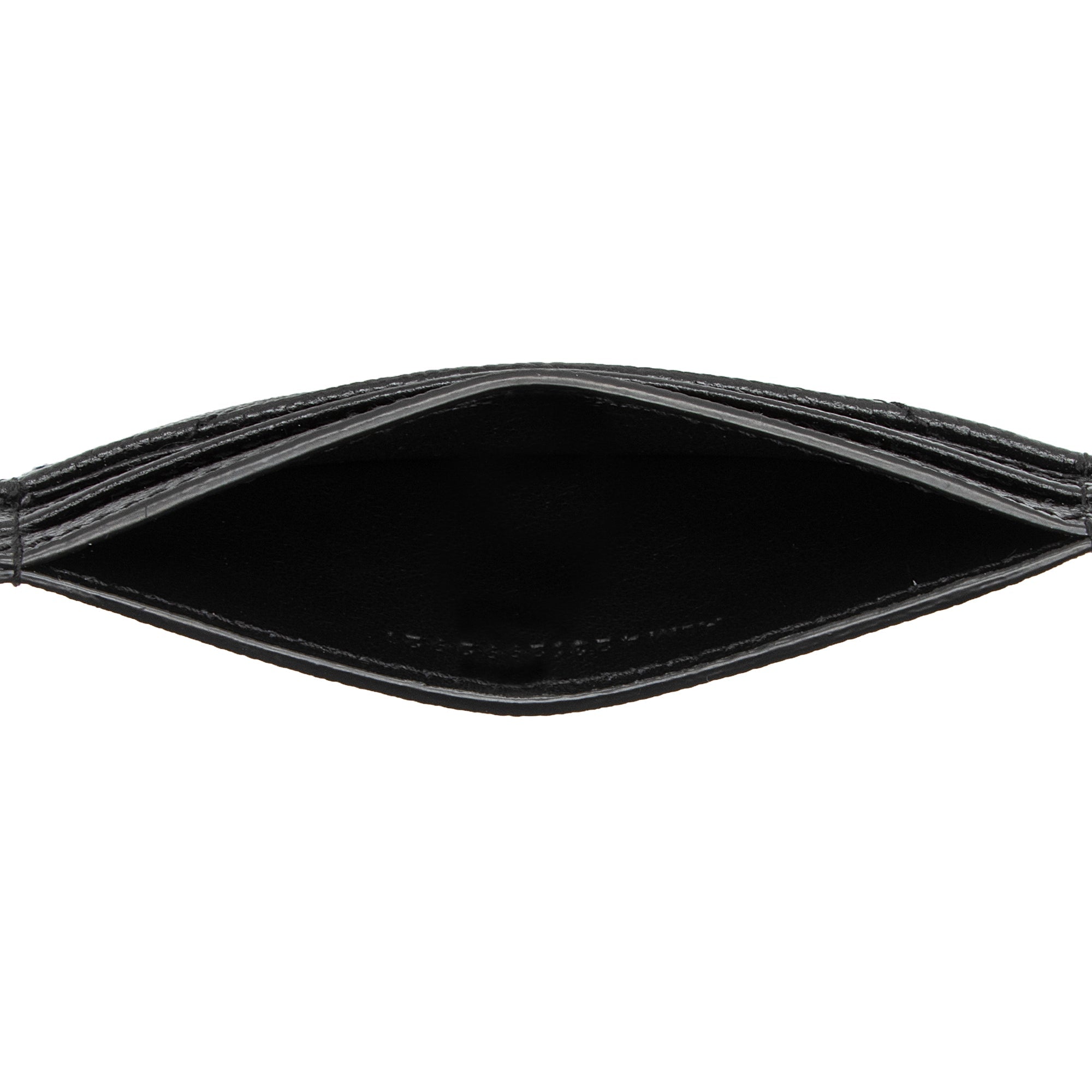 Saint Laurent Grain de Poudre Monogram Card Case (SHF-23687)