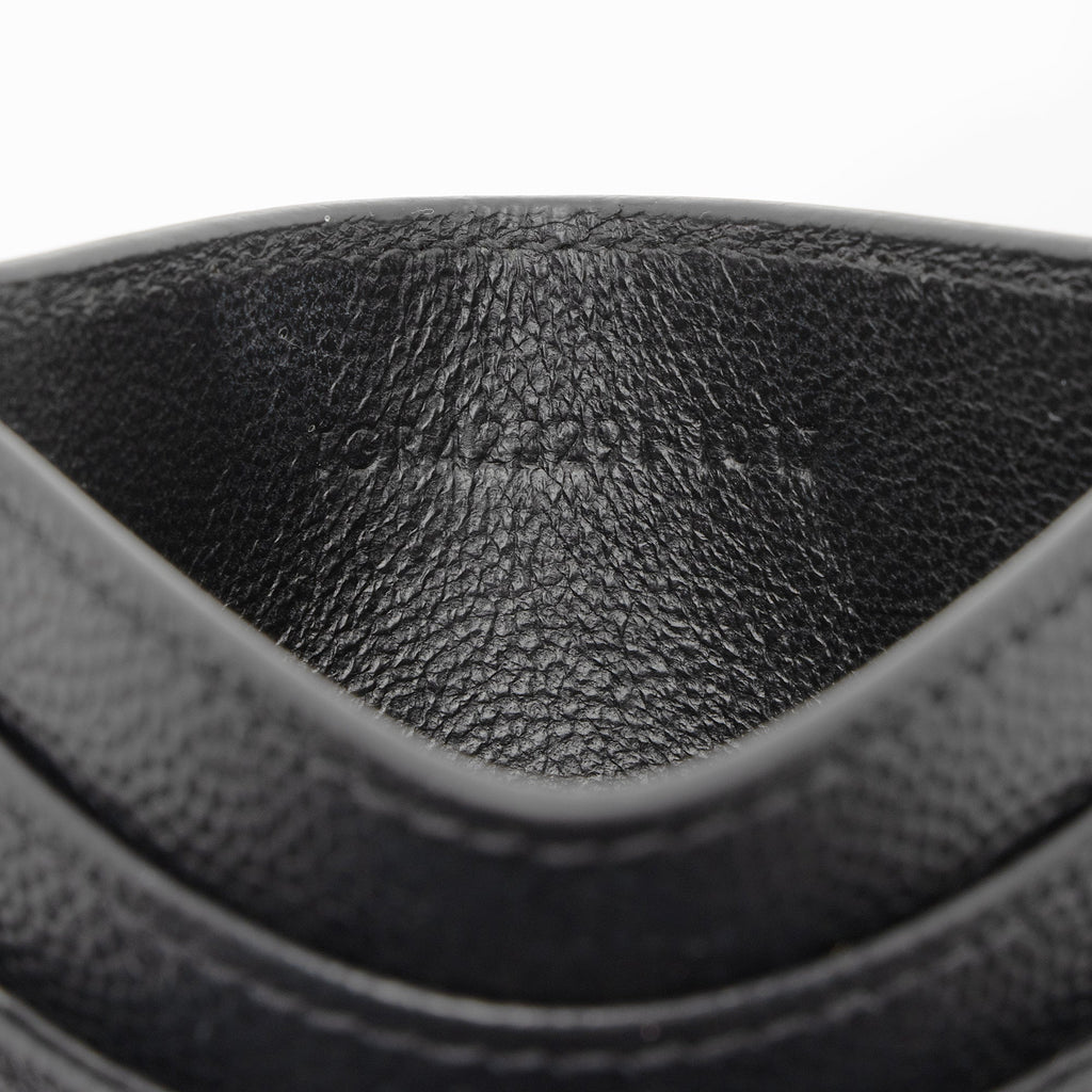 Saint Laurent Matelasse Grain de Poudre Monogram Card Case (SHF-dAEZr6)