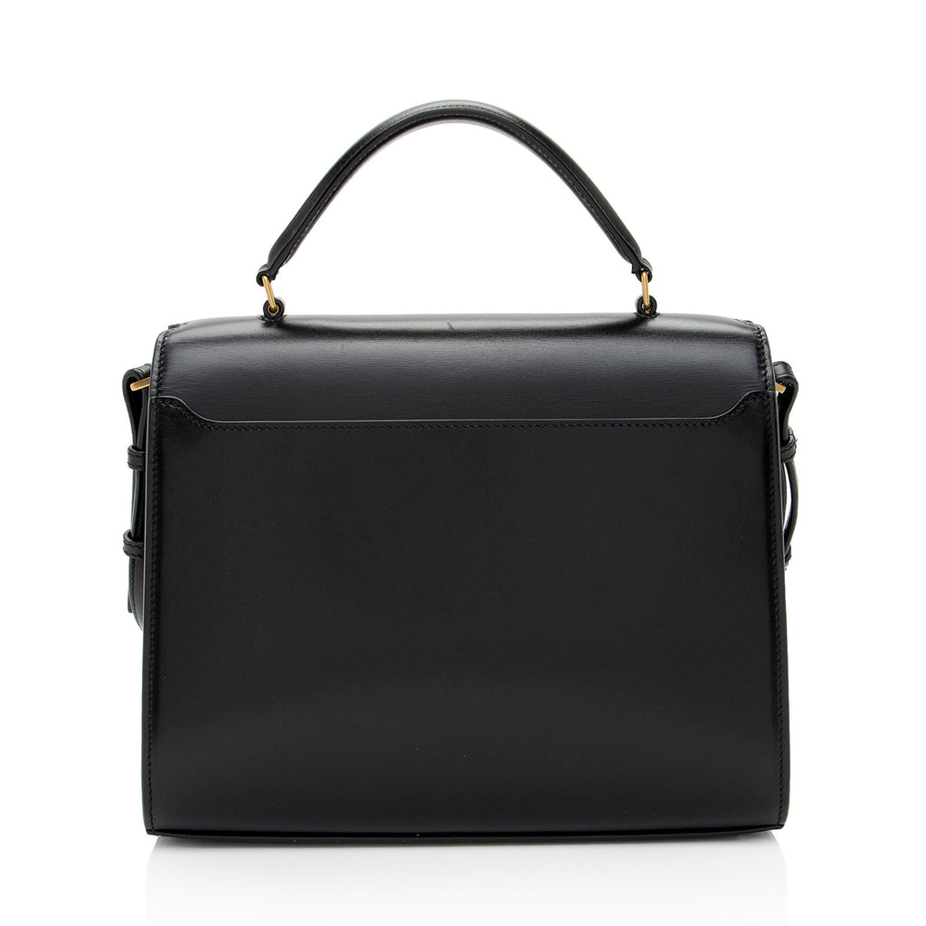 Saint Laurent Grain de Poudre Monogram Cassandra Medium Top Handle (SHF-EEhl36)