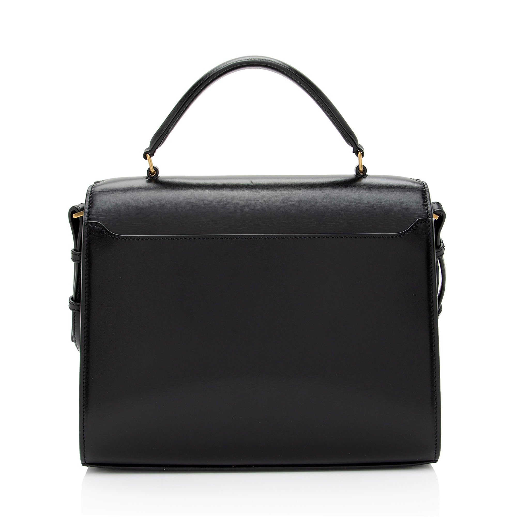 Saint Laurent Grain de Poudre Monogram Cassandra Medium Top Handle (SHF-EEhl36)