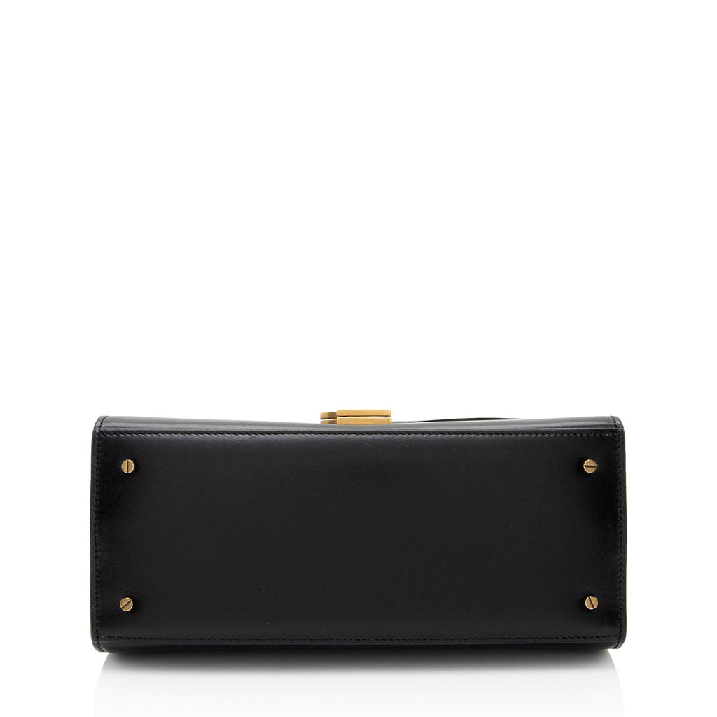 Saint Laurent Grain de Poudre Monogram Cassandra Medium Top Handle (SHF-EEhl36)