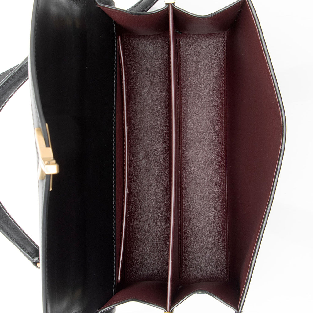 Saint Laurent Grain de Poudre Monogram Cassandra Medium Top Handle (SHF-EEhl36)