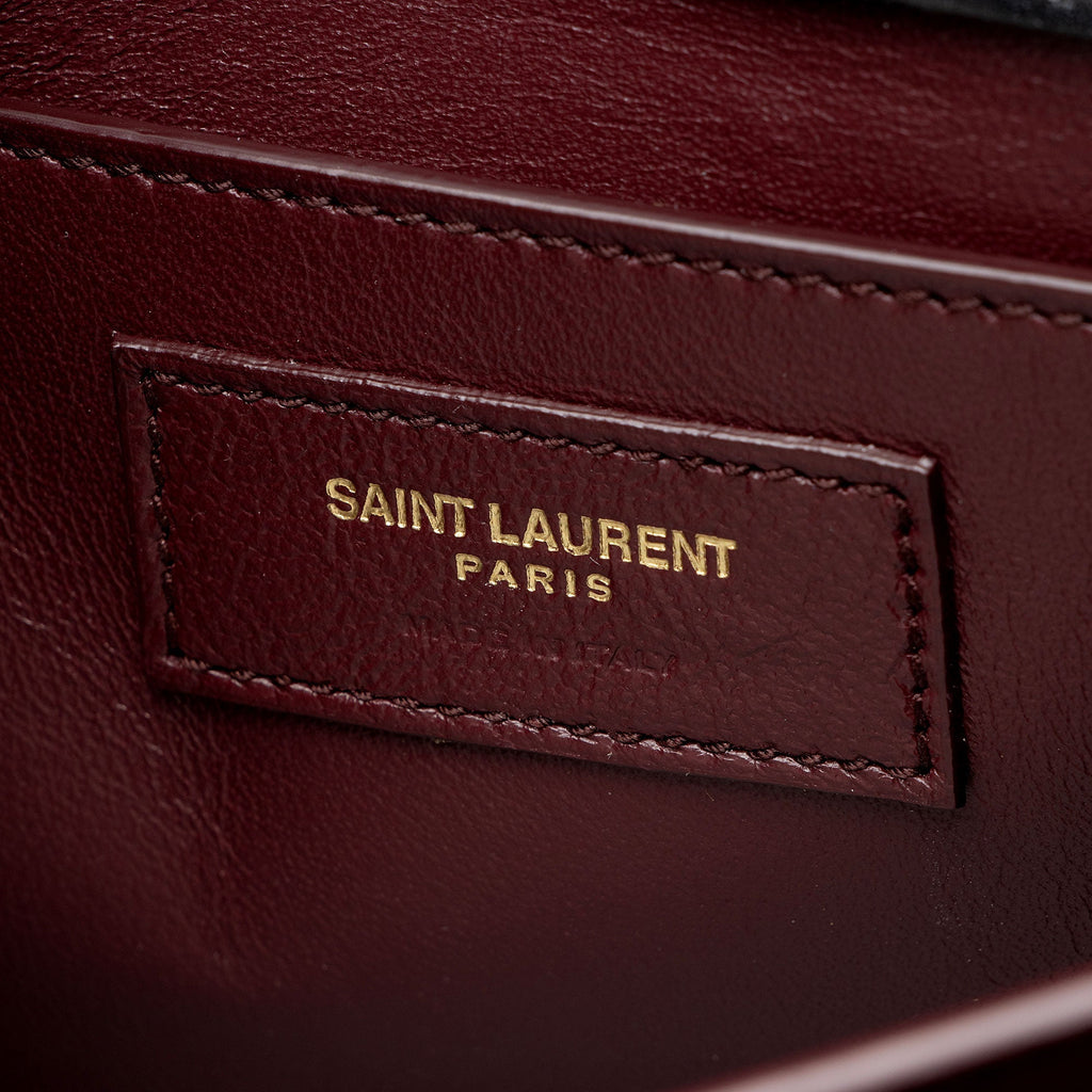 Saint Laurent Grain de Poudre Monogram Cassandra Medium Top Handle (SHF-EEhl36)