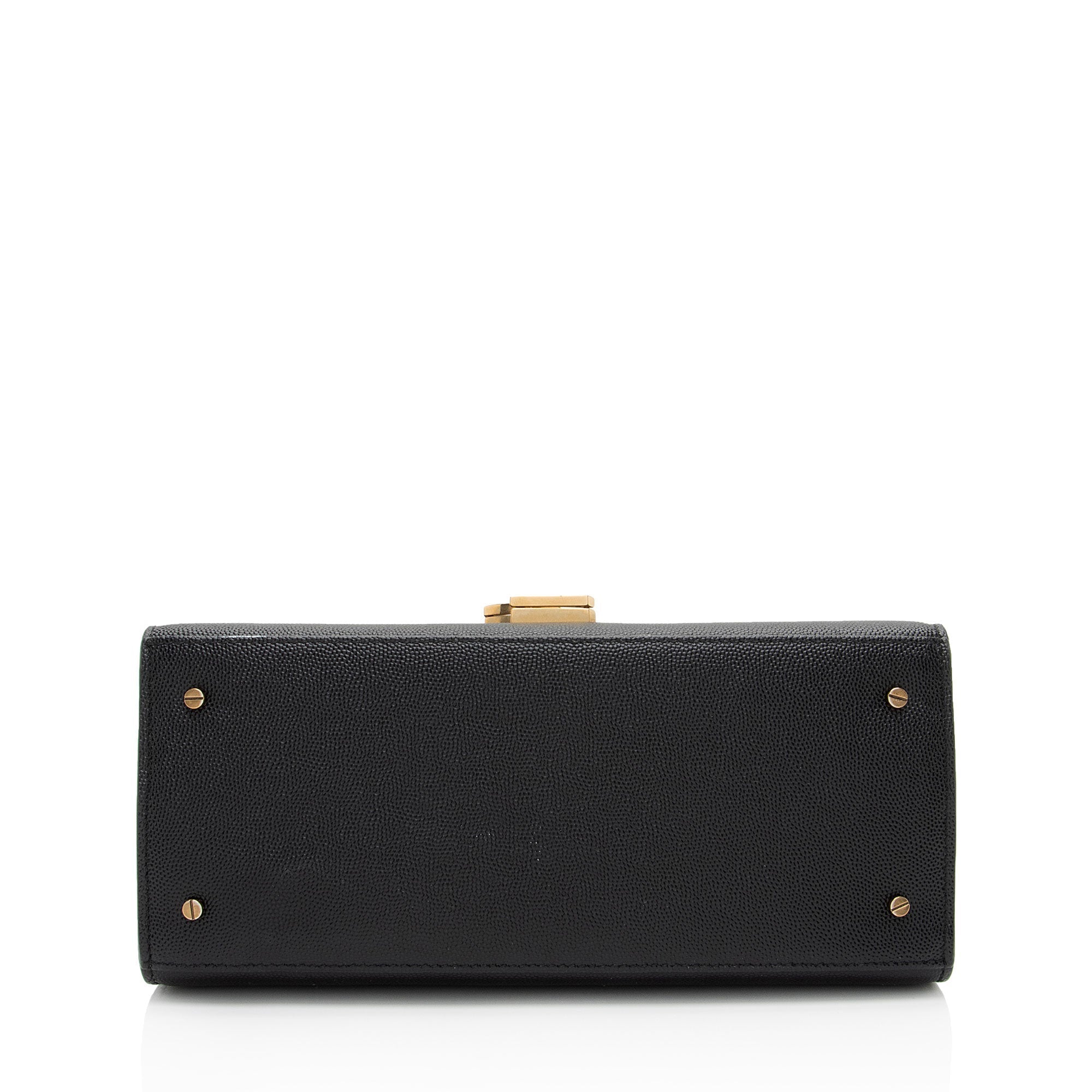 Saint Laurent Grain de Poudre Monogram Cassandra Medium Top Handle (SHF-HGeoF5)