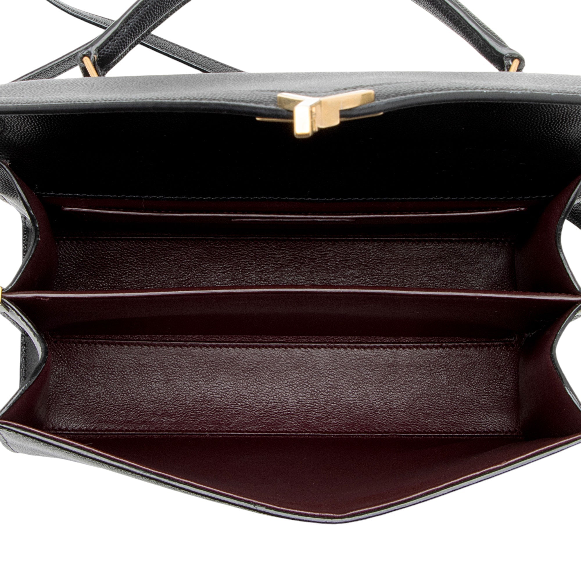 Saint Laurent Grain de Poudre Monogram Cassandra Medium Top Handle (SHF-HGeoF5)