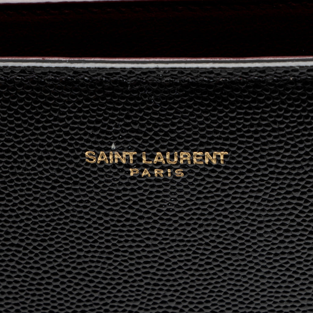 Saint Laurent Grain de Poudre Monogram Cassandra Medium Top Handle (SHF-HGeoF5)