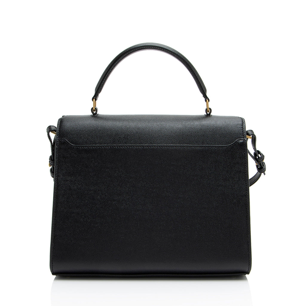 Saint Laurent Grain de Poudre Monogram Cassandra Medium Top Handle