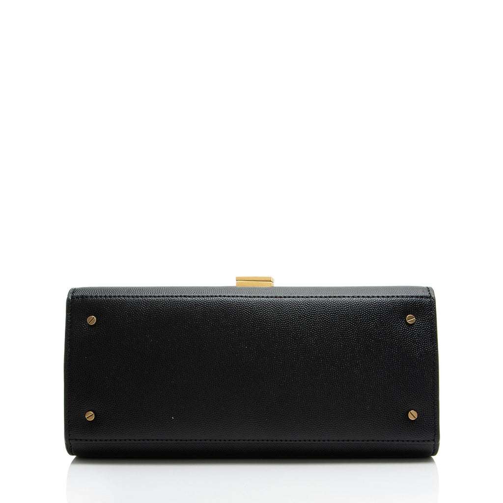 Saint Laurent Grain de Poudre Monogram Cassandra Medium Top Handle