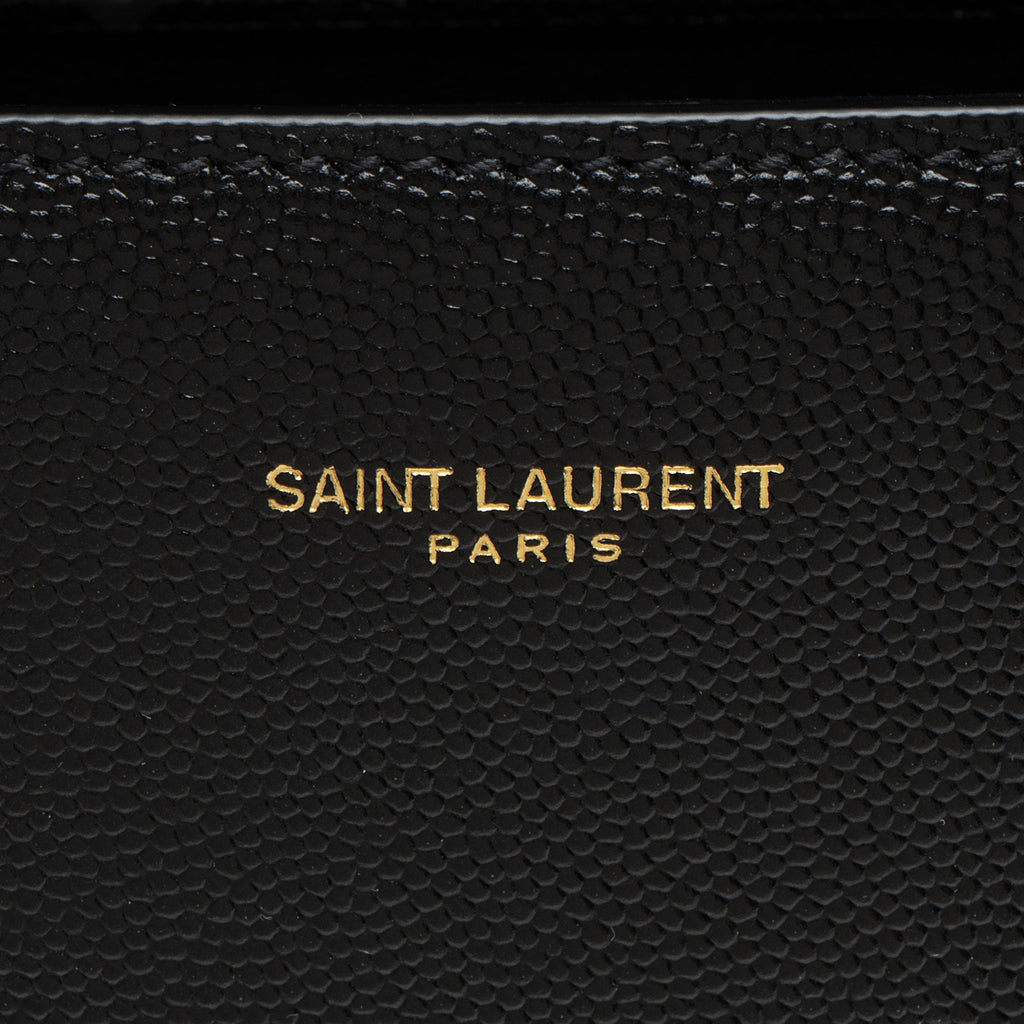 Saint Laurent Grain de Poudre Monogram Cassandra Medium Top Handle