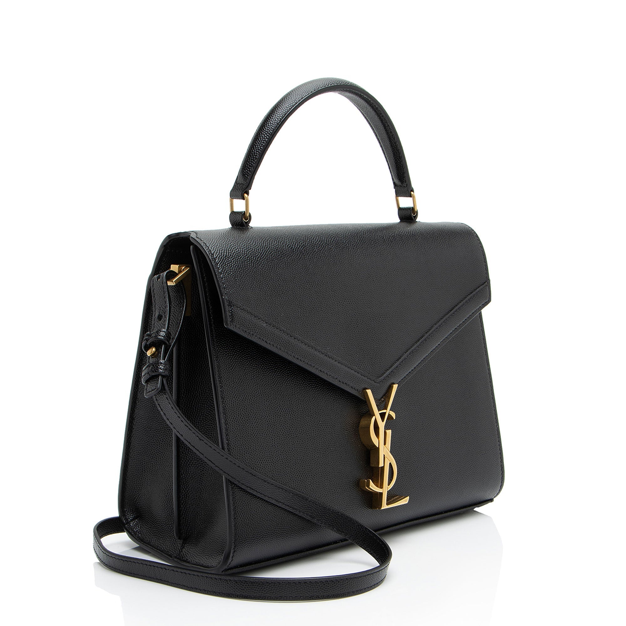 Saint Laurent Grain de Poudre Monogram Cassandra Medium Top Handle