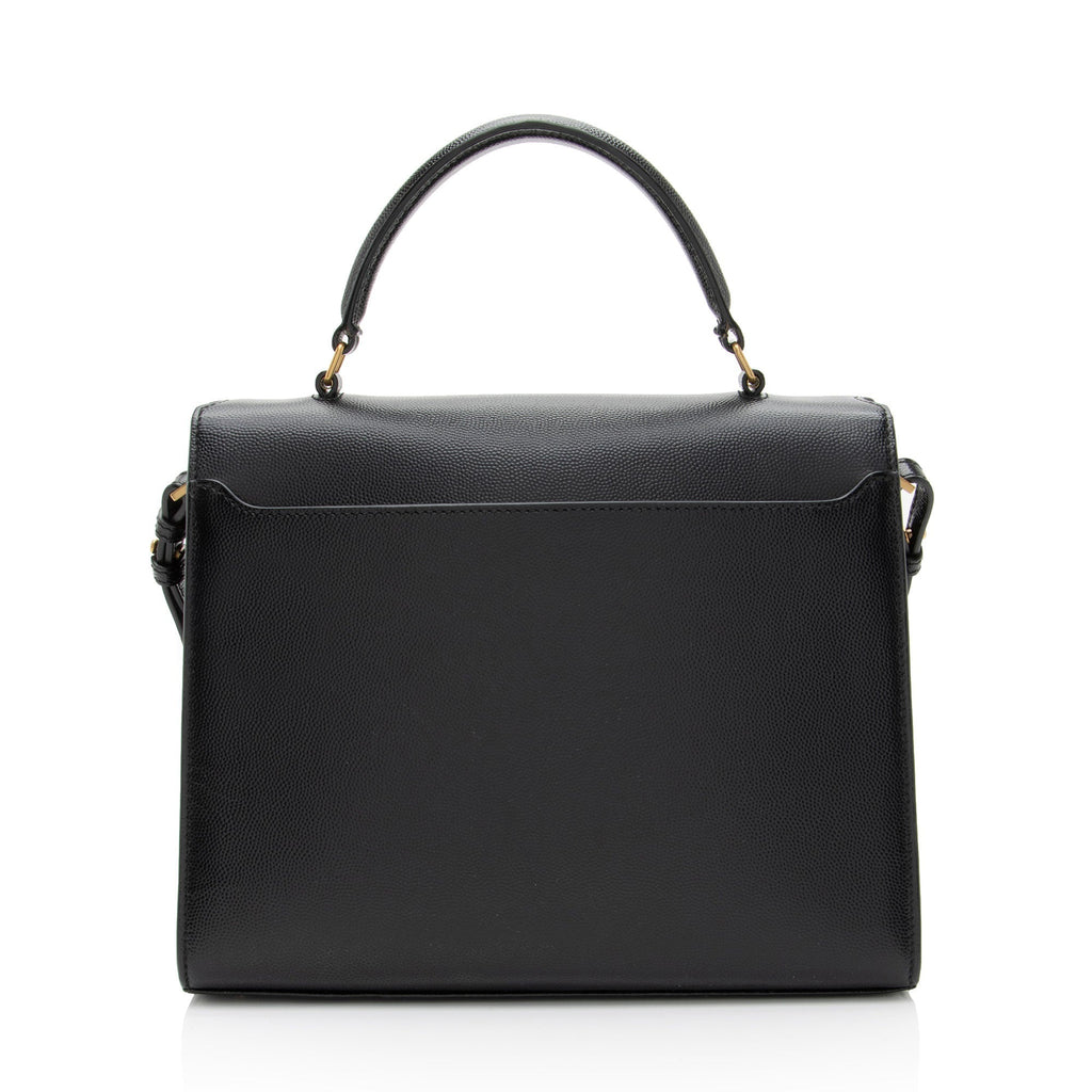 Saint Laurent Grain de Poudre Monogram Cassandra Medium Top Handle