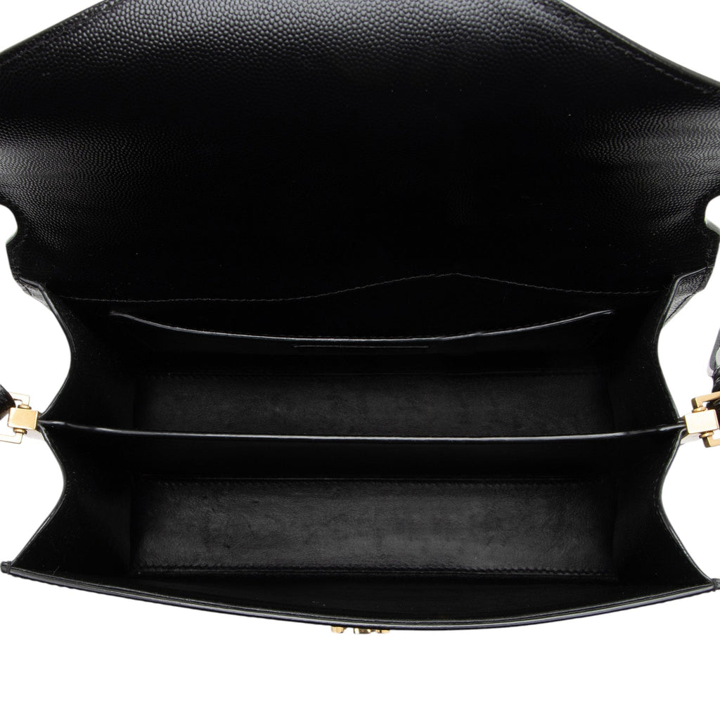 Saint Laurent Grain de Poudre Monogram Cassandra Medium Top Handle