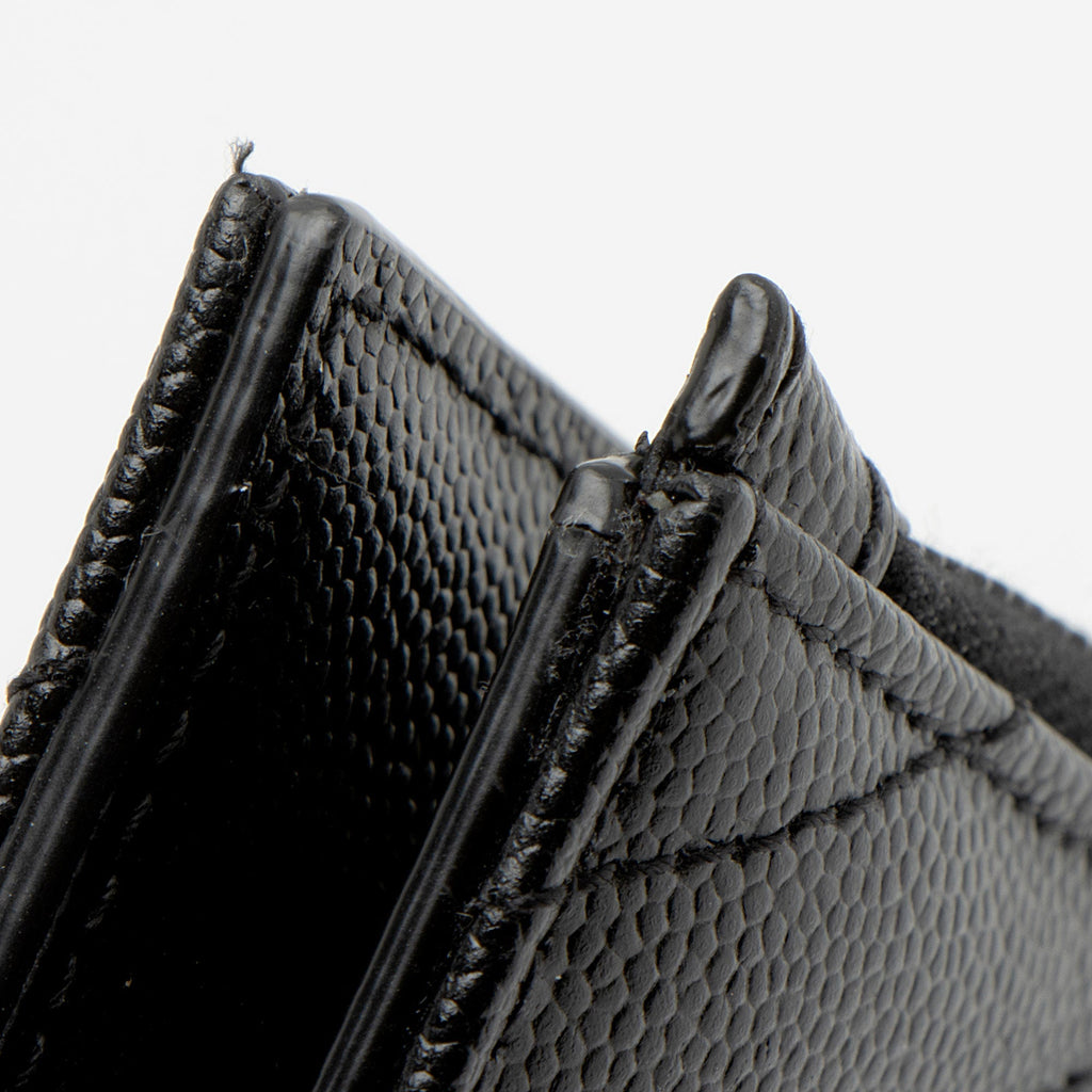 Saint Laurent Grain de Poudre Monogram Cassandre Fragments Bifold Wallet (SHF-hsZlQk)
