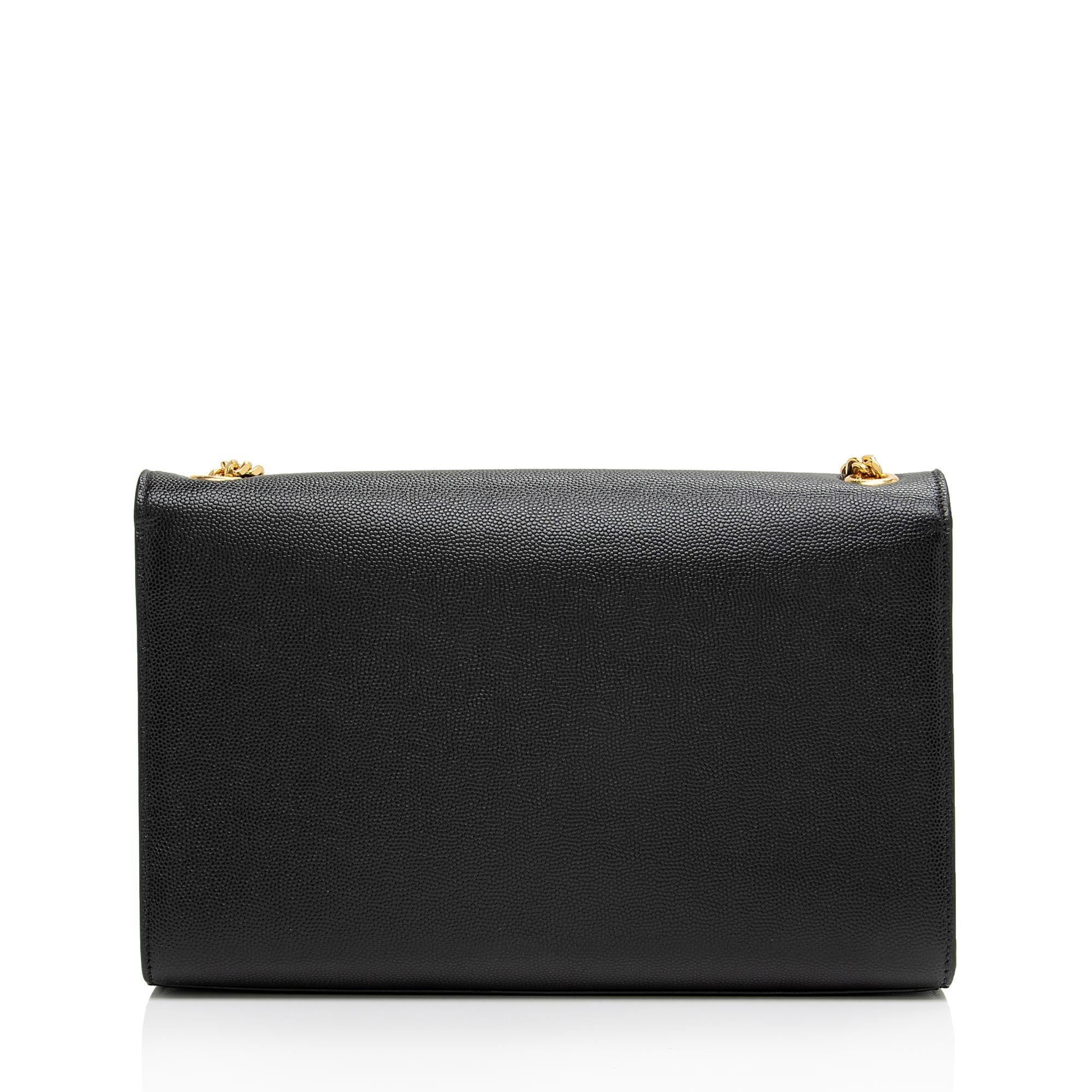 Saint Laurent Grain de Poudre Monogram Kate Chain Medium Shoulder Bag (SHF-xw0vdE)
