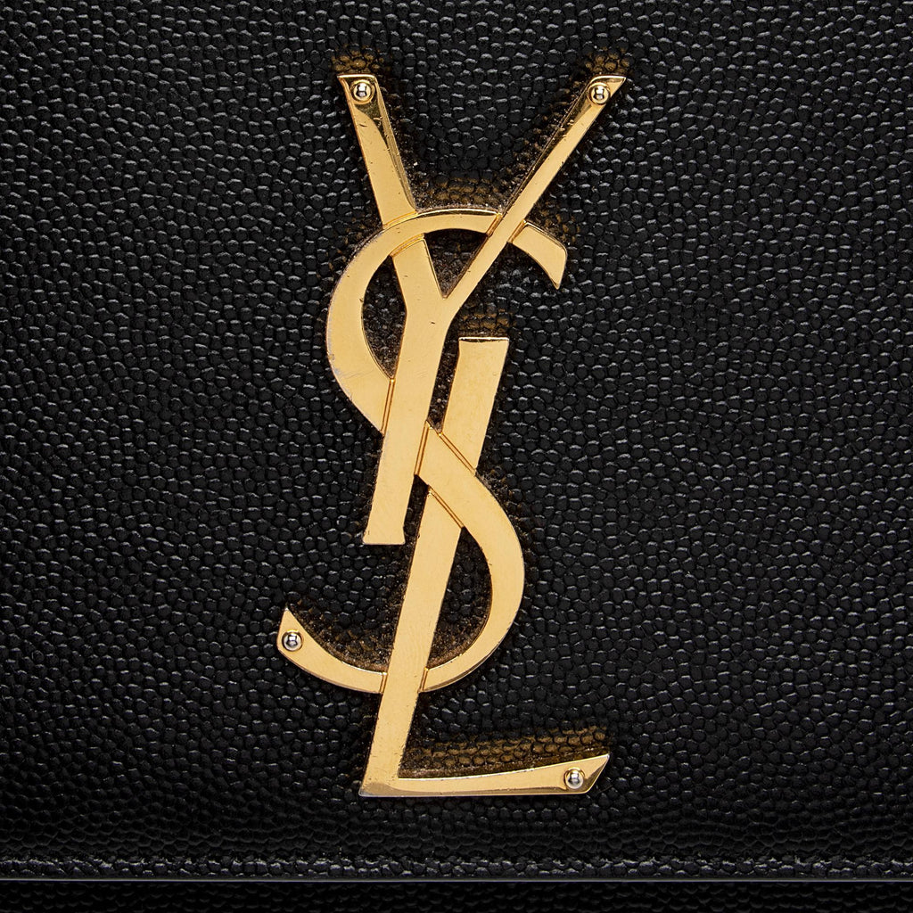 Saint Laurent Grain de Poudre Monogram Kate Chain Medium Shoulder Bag (SHF-xw0vdE)
