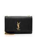 Saint Laurent Grain de Poudre Monogram Kate Chain Medium Shoulder Bag (SHF-xw0vdE)