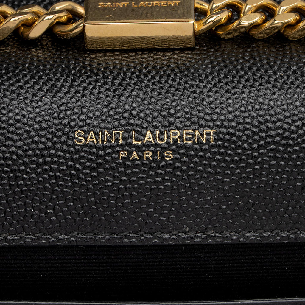 Saint Laurent Grain de Poudre Monogram Kate Chain Medium Shoulder Bag (SHF-xw0vdE)