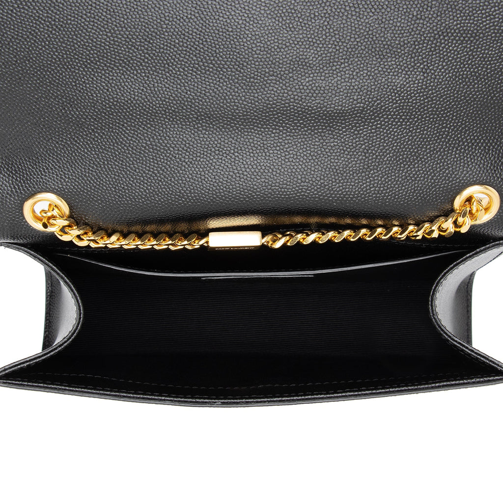 Saint Laurent Grain de Poudre Monogram Kate Chain Small Shoulder Bag (SHF-fpBhFG)