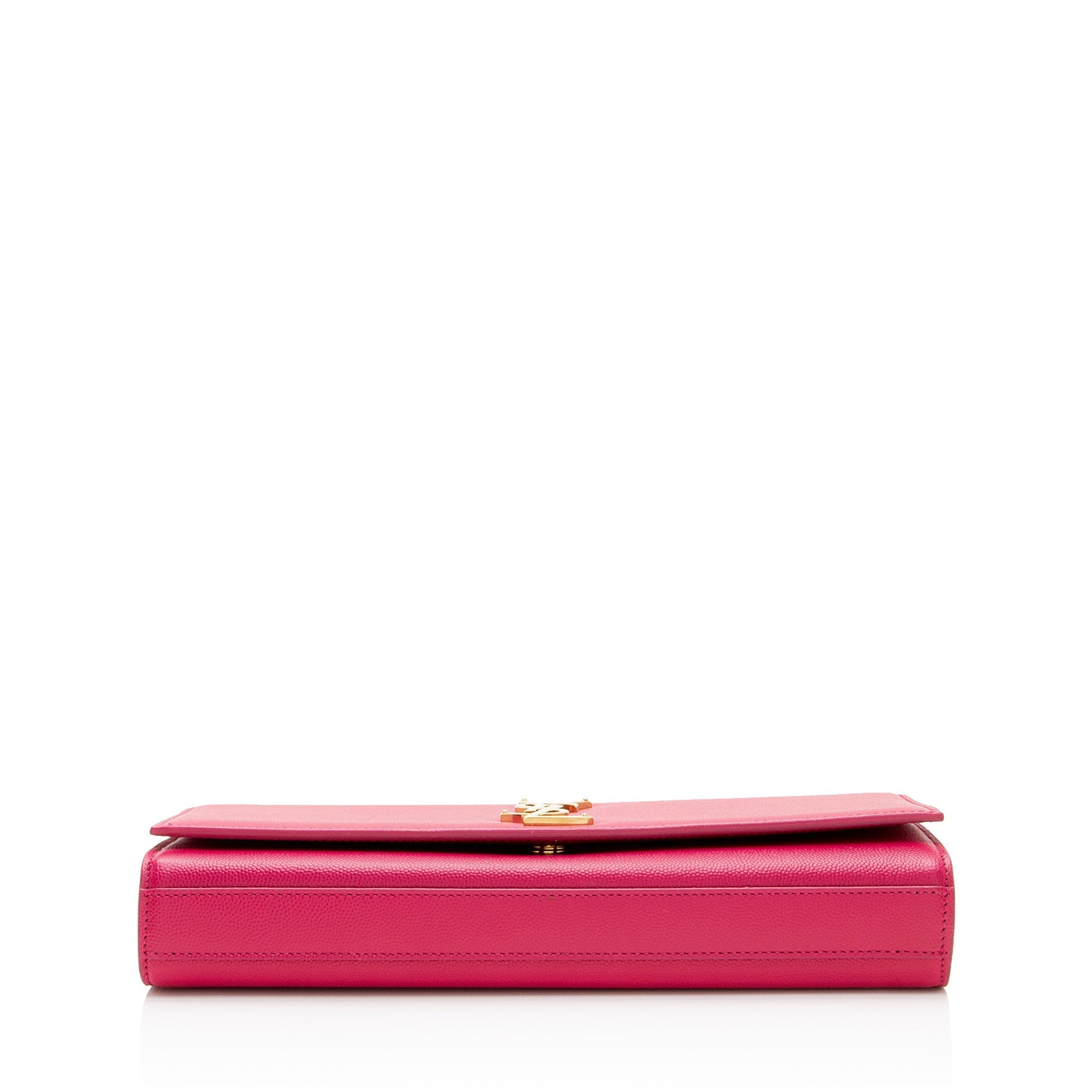 Saint Laurent Grain de Poudre Monogram Kate Clutch