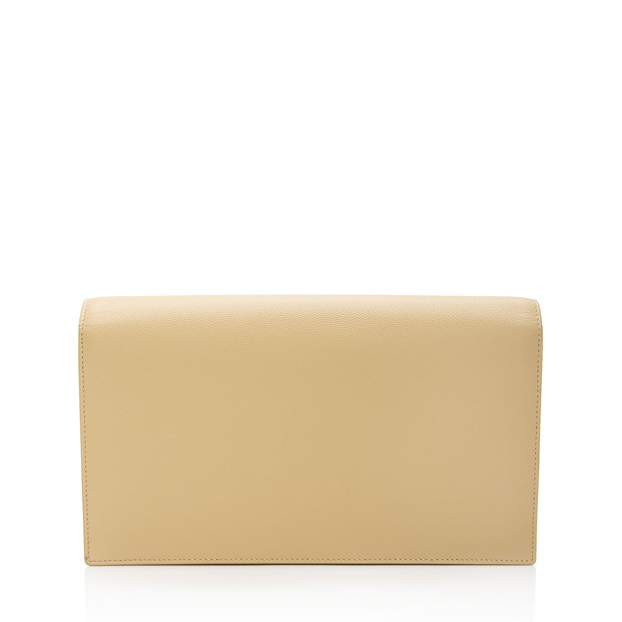 Saint Laurent Grain de Poudre Monogram Kate Clutch (SHF-y0Ya4u)