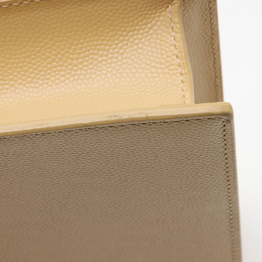 Saint Laurent Grain de Poudre Monogram Kate Clutch (SHF-y0Ya4u)
