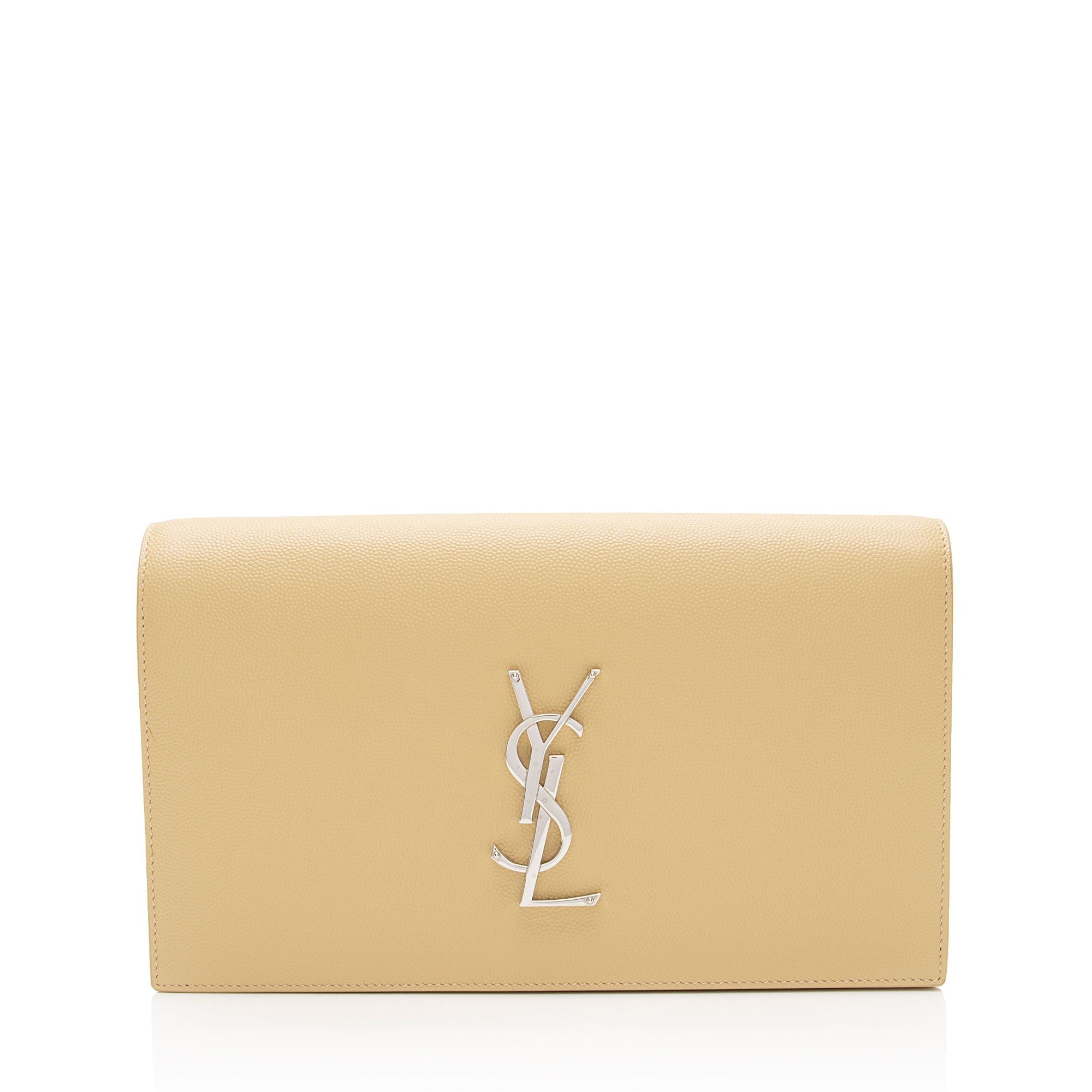 Saint Laurent Grain de Poudre Monogram Kate Clutch (SHF-y0Ya4u)