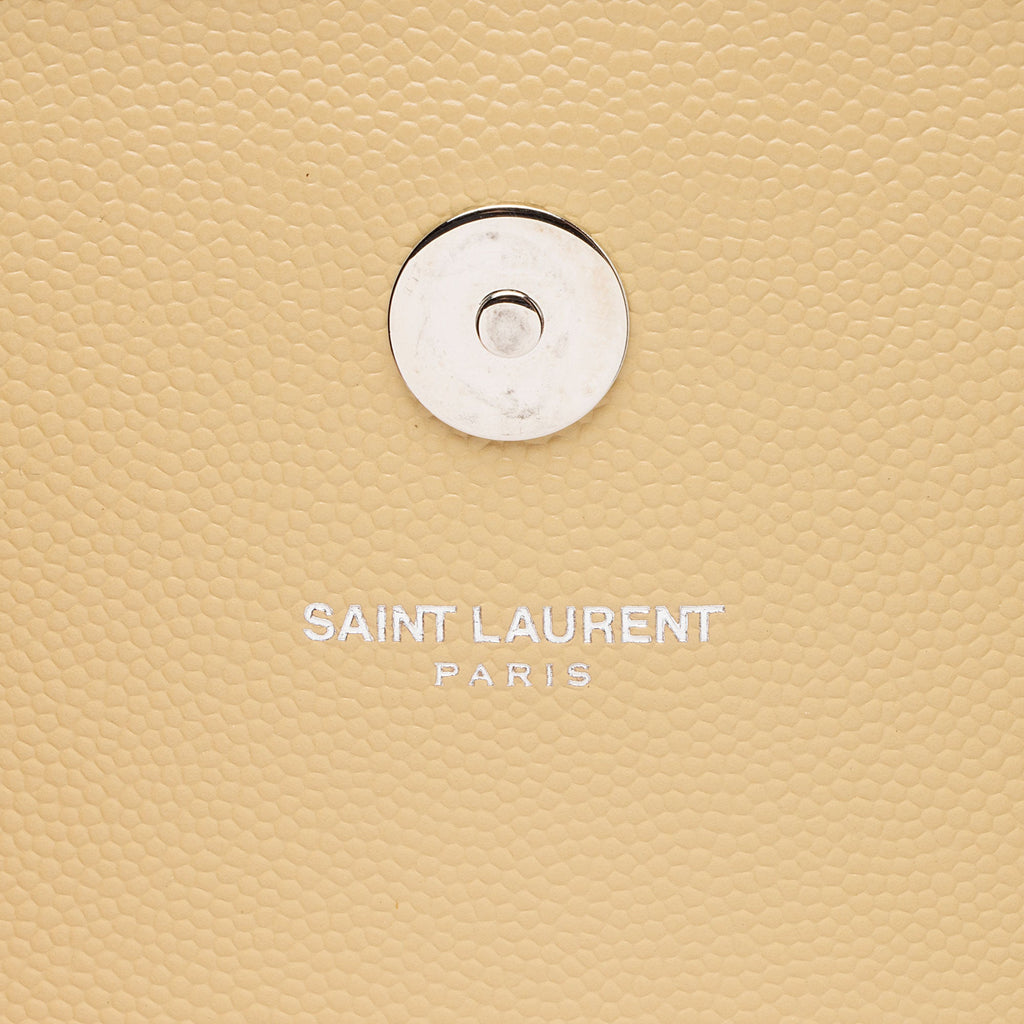 Saint Laurent Grain de Poudre Monogram Kate Clutch (SHF-y0Ya4u)