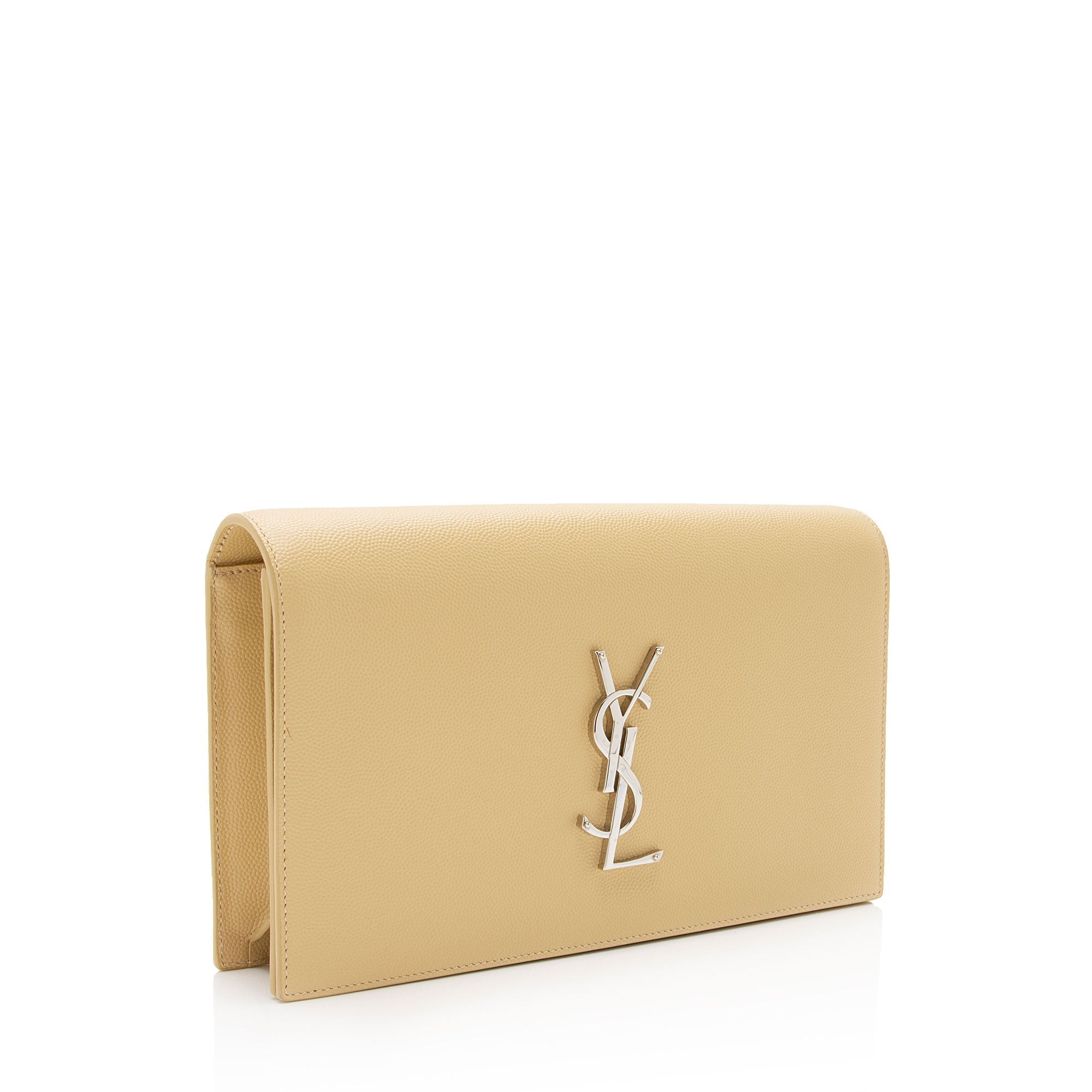 Saint Laurent Grain de Poudre Monogram Kate Clutch (SHF-y0Ya4u)