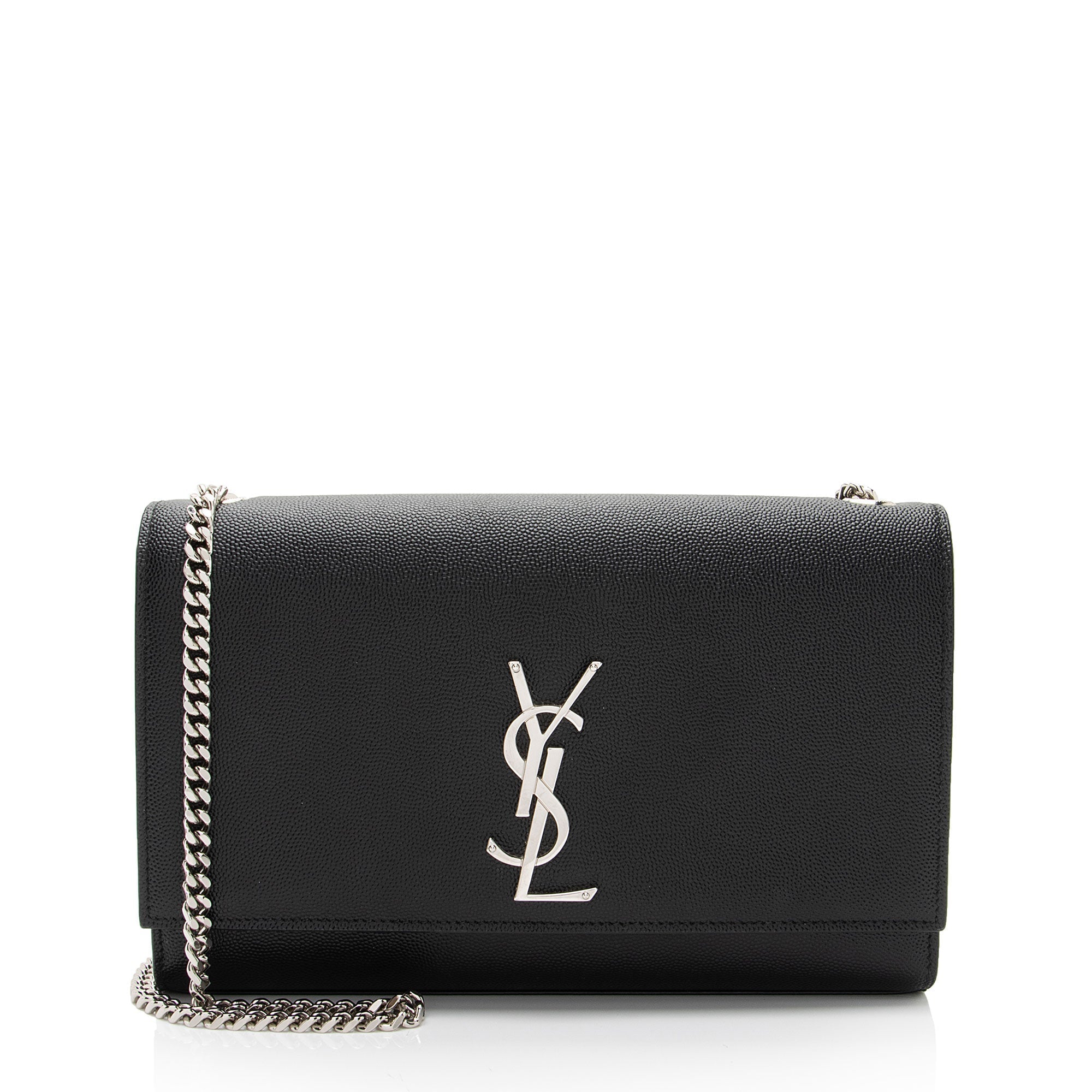 Saint Laurent Grain de Poudre Monogram Kate Medium Shoulder Bag (SHF-EiaKZL)