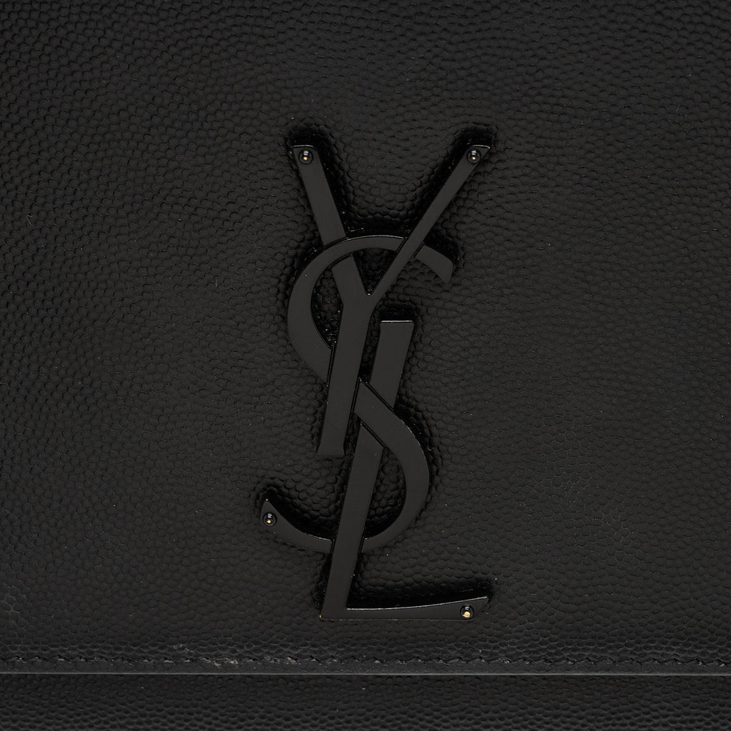 Saint Laurent Grain de Poudre Monogram Kate Medium Shoulder Bag (SHF-hzje5P)
