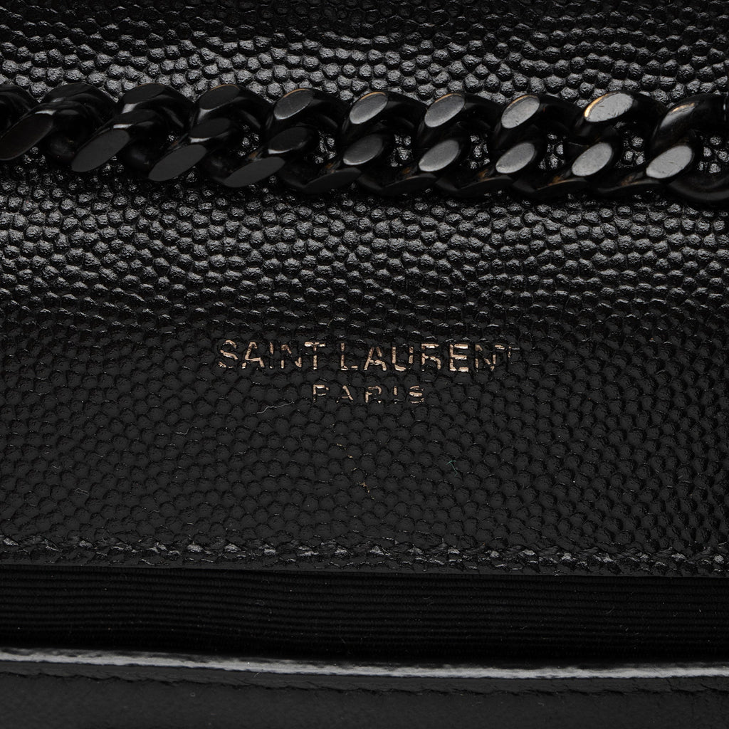 Saint Laurent Grain de Poudre Monogram Kate Medium Shoulder Bag (SHF-hzje5P)