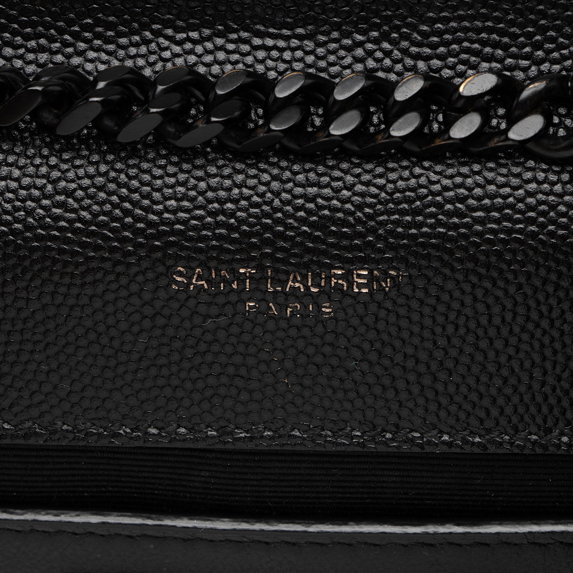 Saint Laurent Grain de Poudre Monogram Kate Medium Shoulder Bag (SHF-hzje5P)