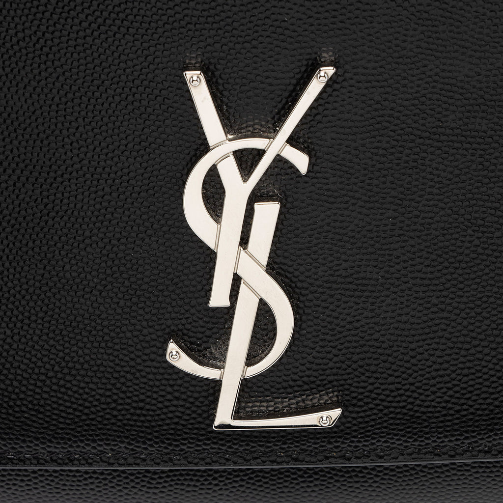 Saint Laurent Grain de Poudre Monogram Kate Medium Shoulder Bag